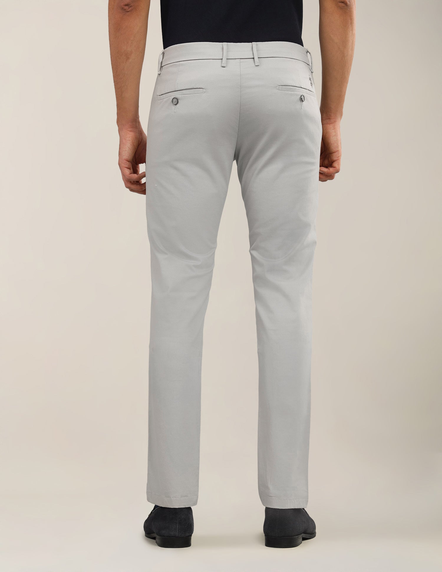 Textured Satin Trousers Grey - U.S. Polo Assn. India | Large