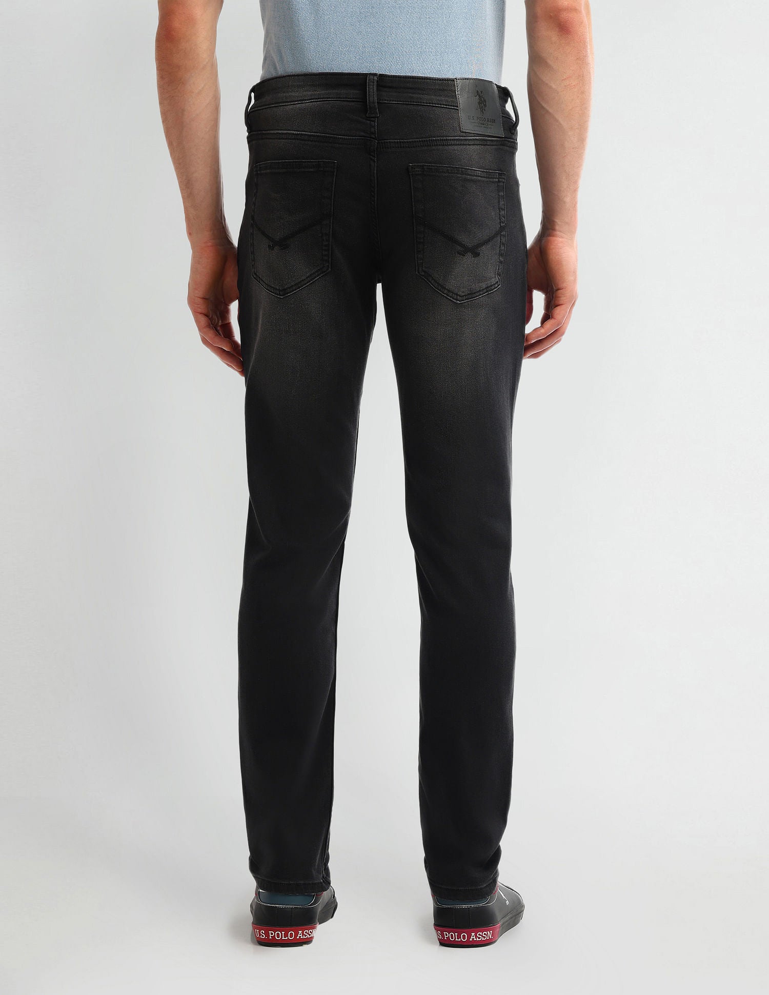 Brandon Slim Tapered Black Jeans Black - U.S. Polo Assn. India | Large