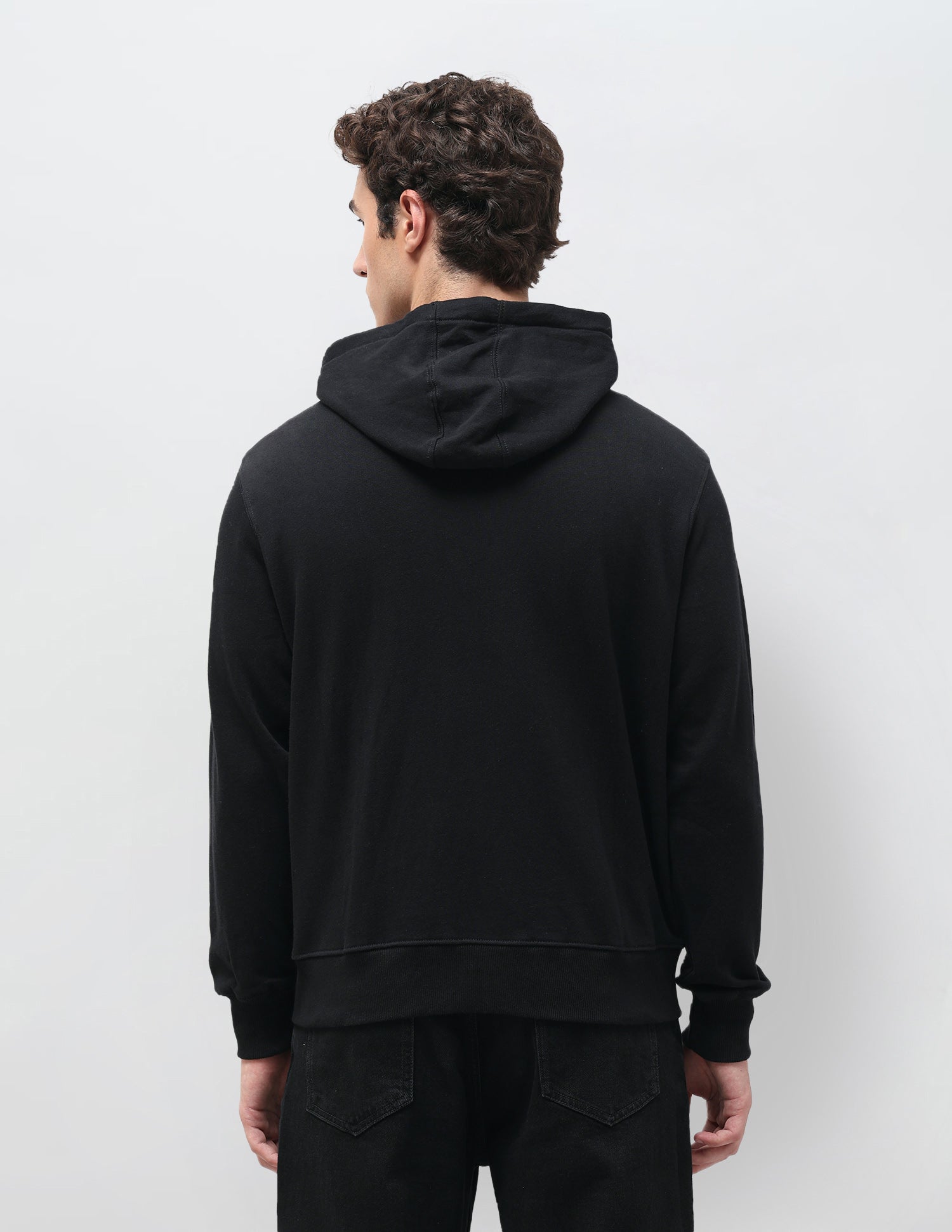 Solid Regular Fit Sweatshirt Black - U.S. Polo Assn. India | Large