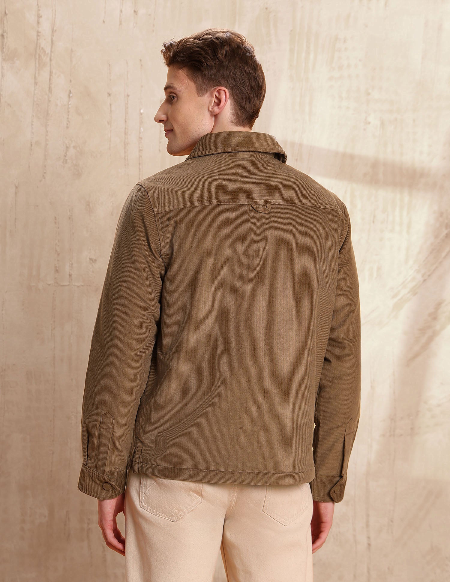 Solid Legend Of Horseshoe Regular Fit Jacket Khaki - U.S. Polo Assn. India | Large