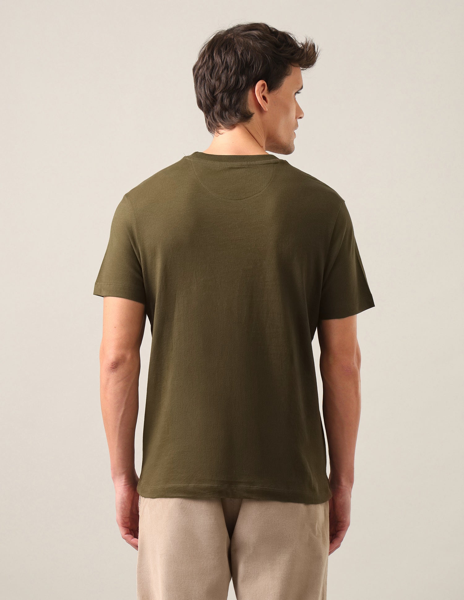 Graphic Brand Printed Regular Fit T-Shirt Olive - U.S. Polo Assn. India | Large