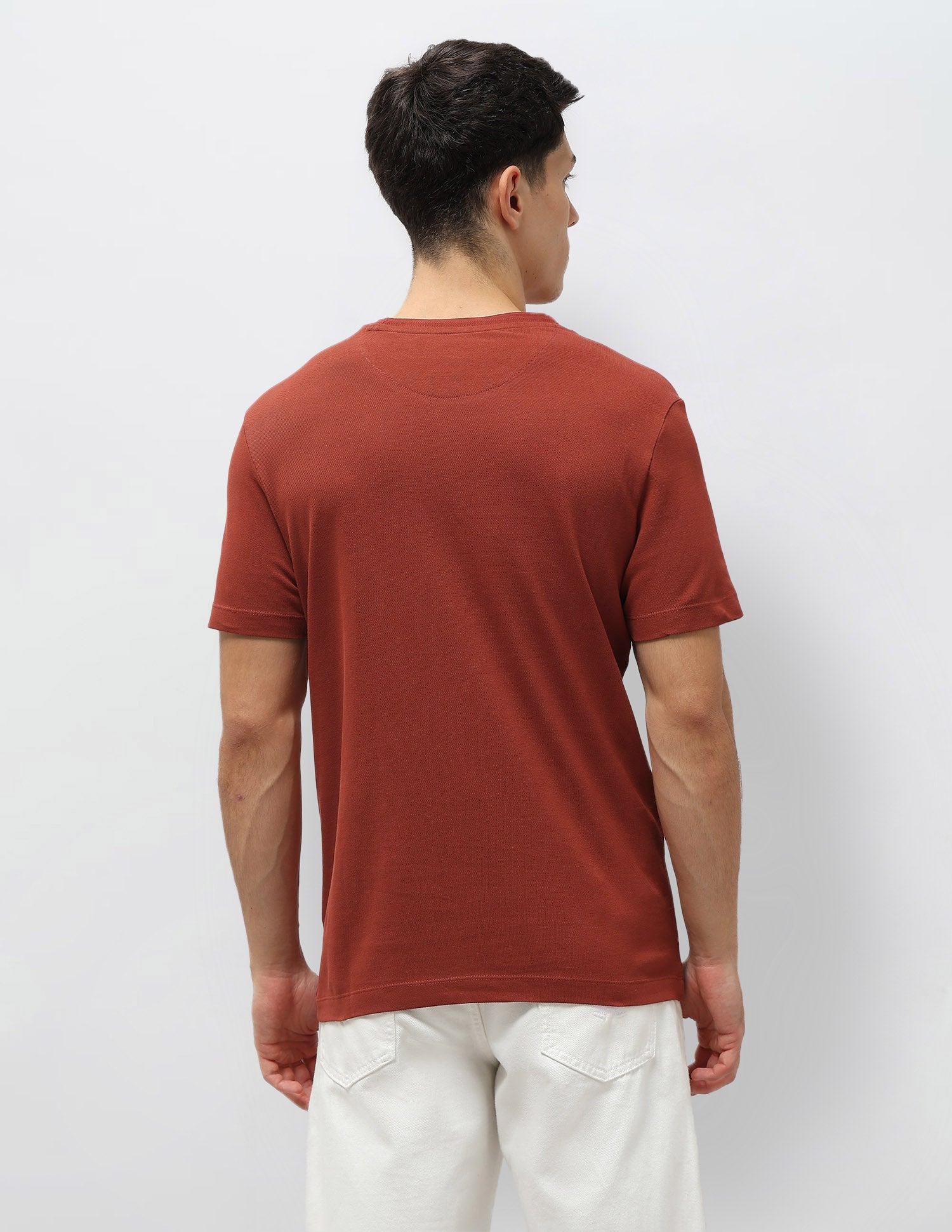 Brand Embossed Slim Fit T-Shirt Rust - U.S. POLO ASSN. | Large