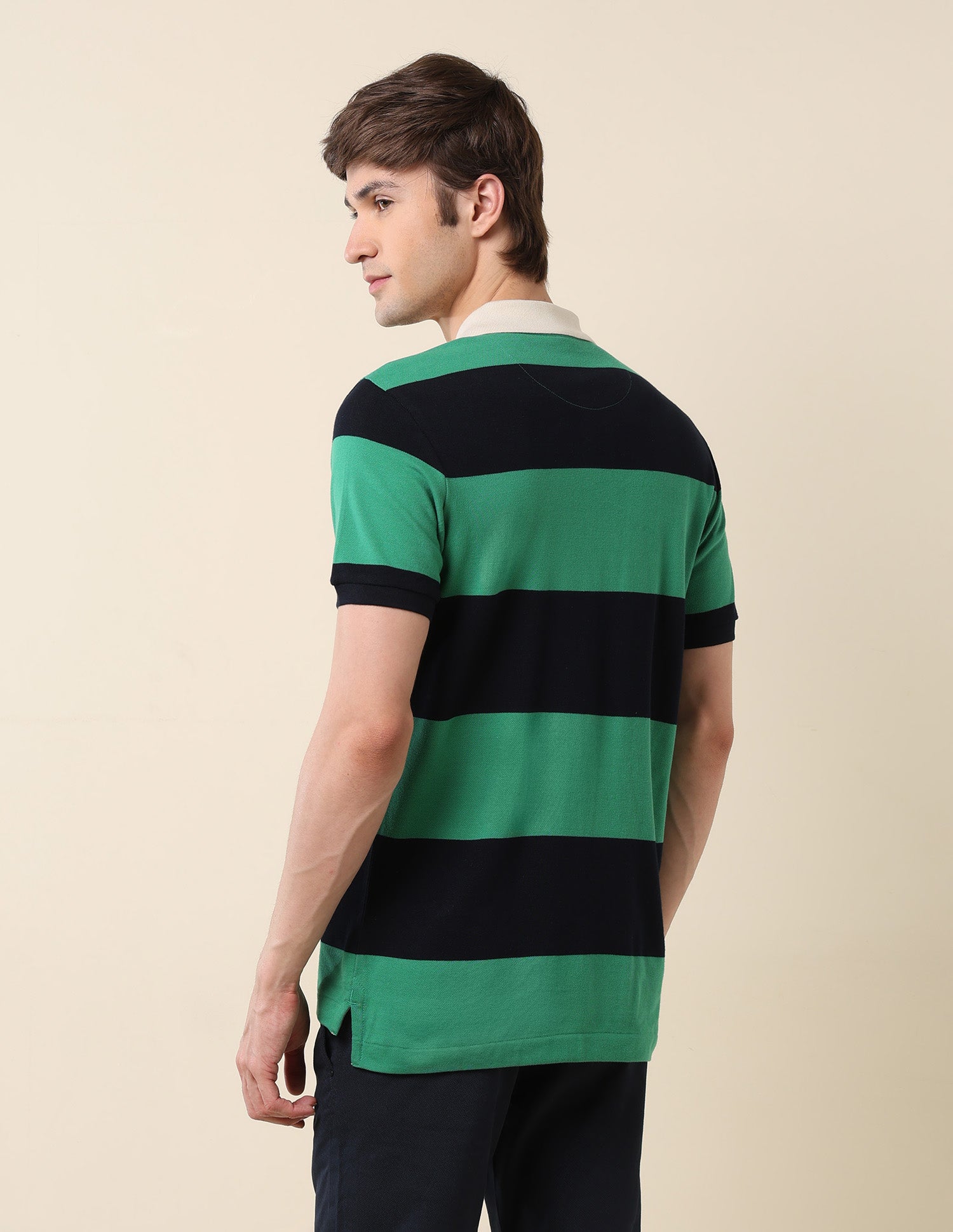 Horizontal Striped Classic Polo Shirt Green - U.S. POLO ASSN. | Large