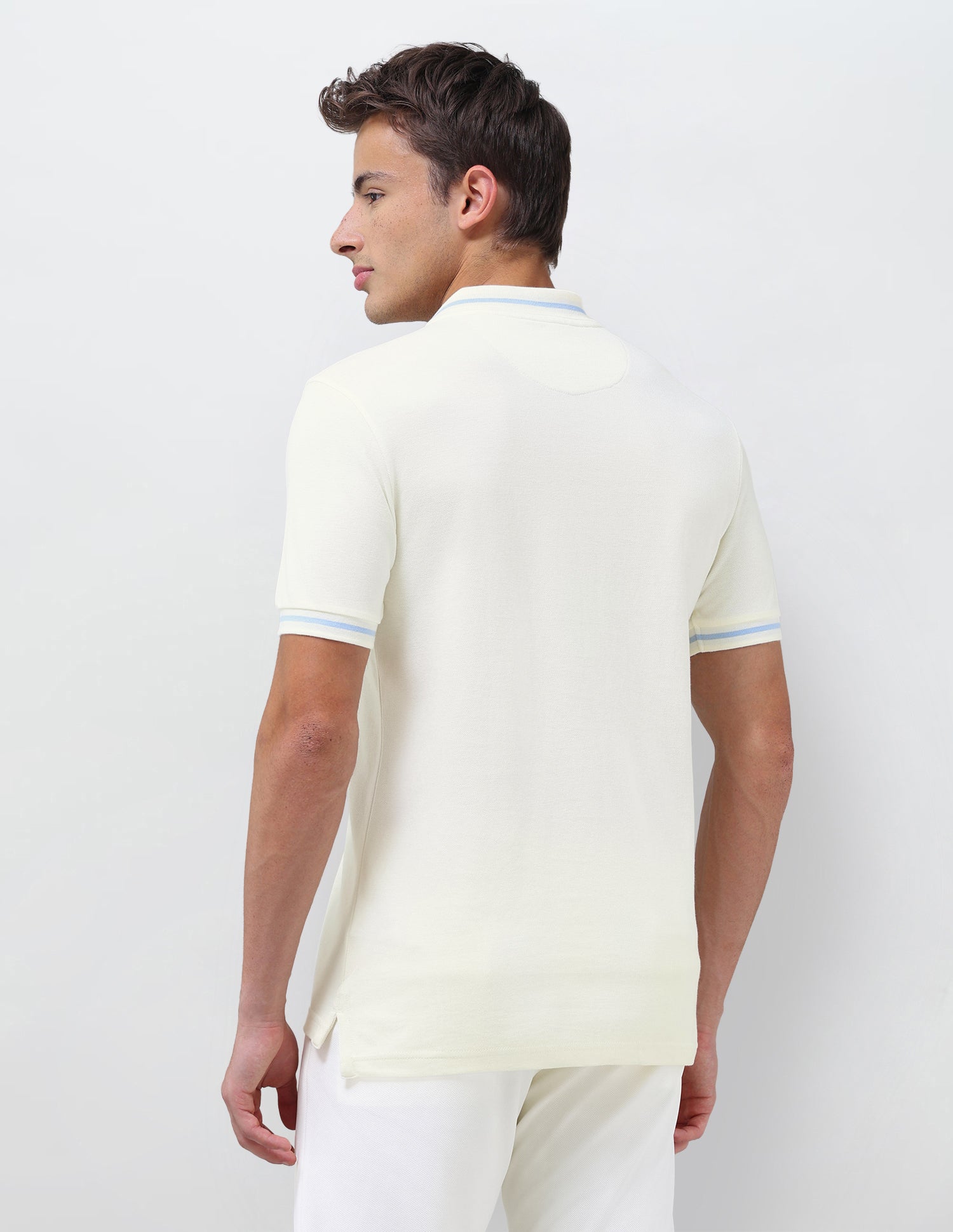 Solid Regular Fit Polo Shirt Cream - U.S. Polo Assn. India | Large
