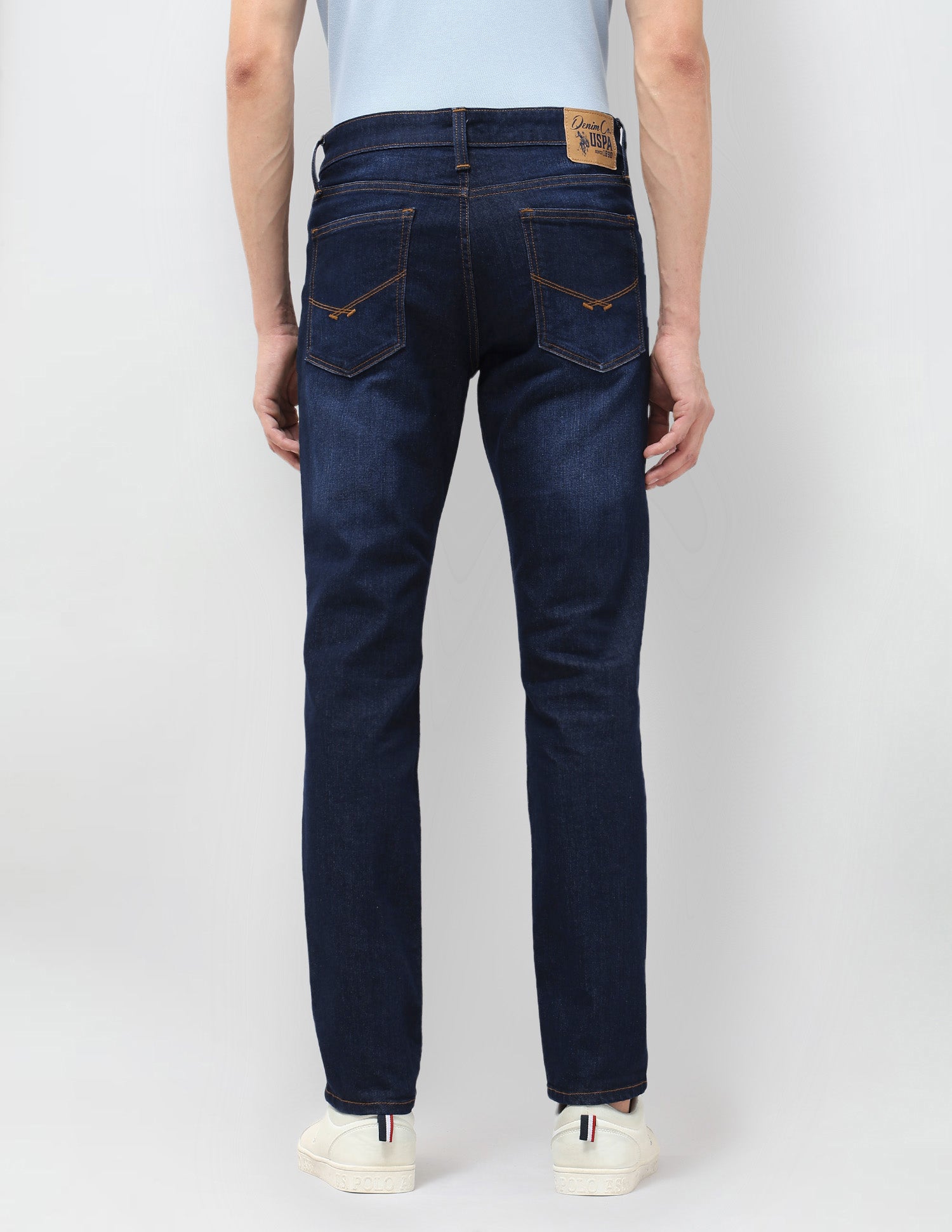 Brandon Slim Tapered Fit Blue Jeans Dark Blue - U.S. POLO ASSN. | Large