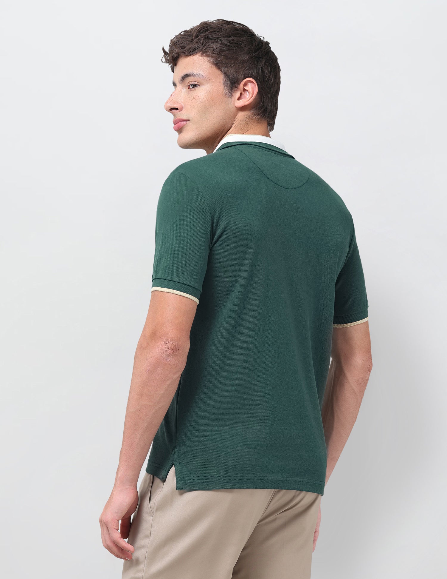Solid Regular Fit Polo Shirt Dark Green - U.S. Polo Assn. India | Large
