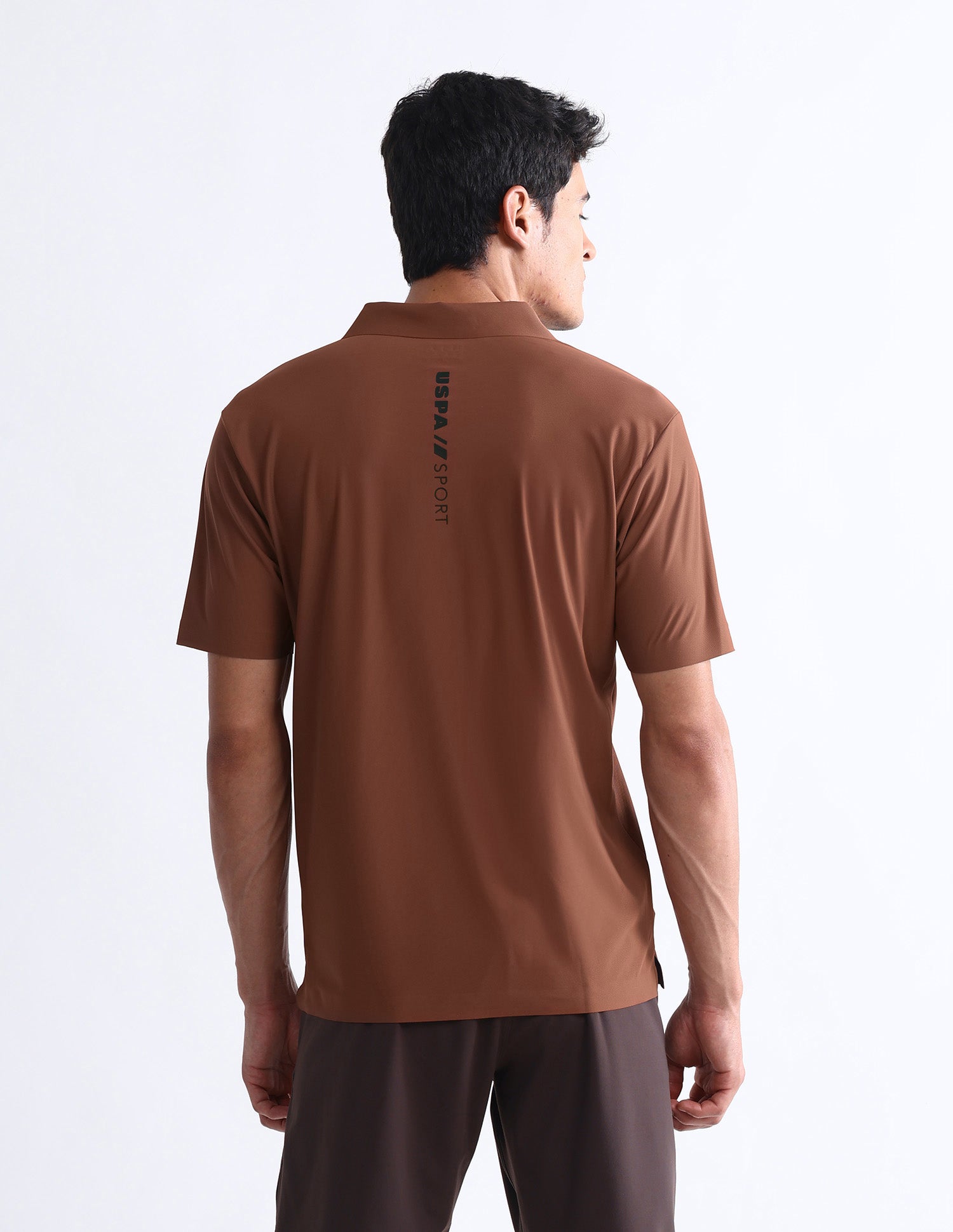 Solid Slim Fit Polo Shirt Rust - U.S. Polo Assn. India | Large