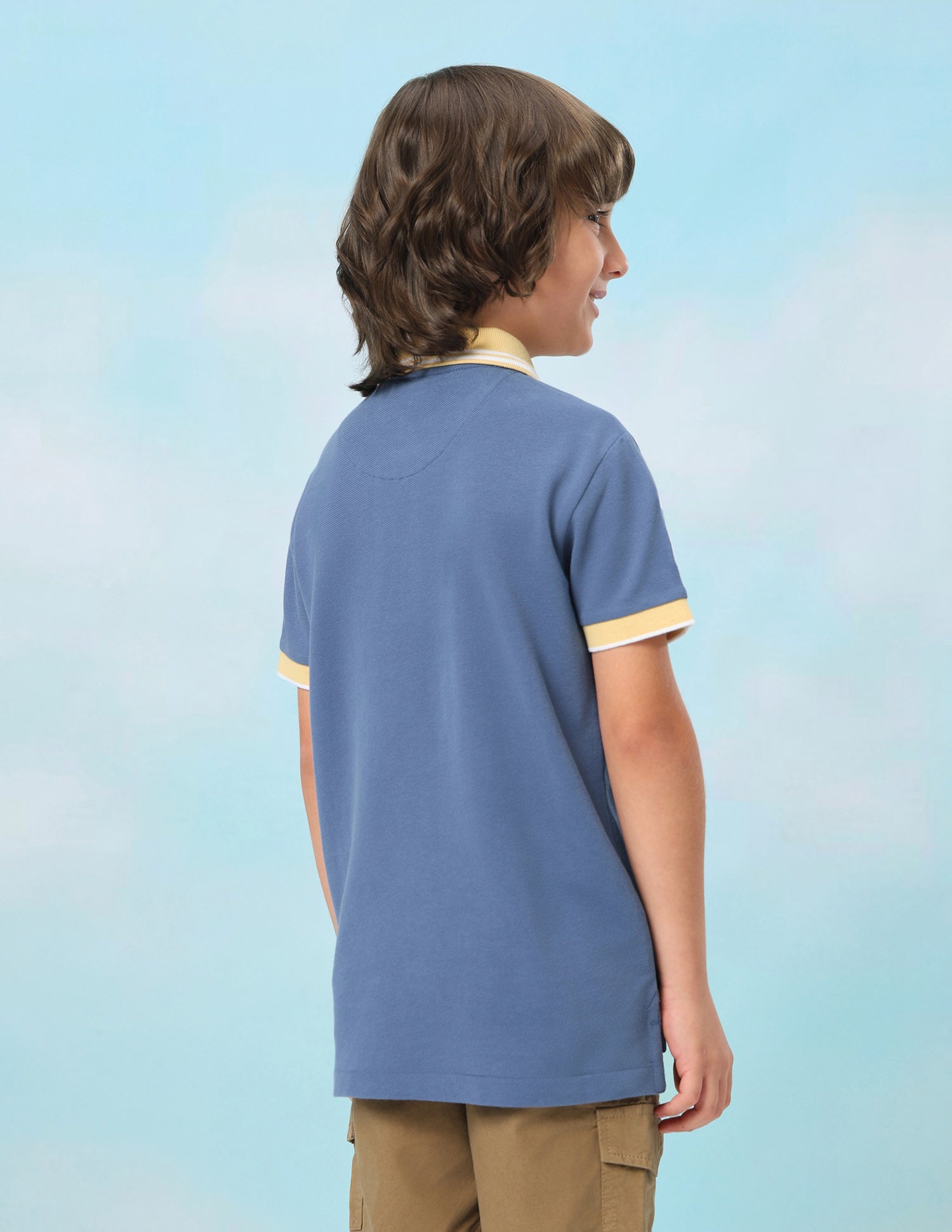 Solid Regular Fit Polo Shirt Blue - U.S. Polo Assn. India | Large