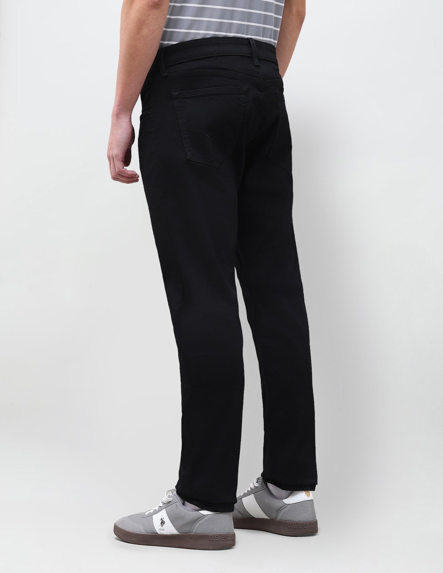 Brandon Slim-Tapered Fit Black Jeans Black - U.S. Polo Assn. India | Large