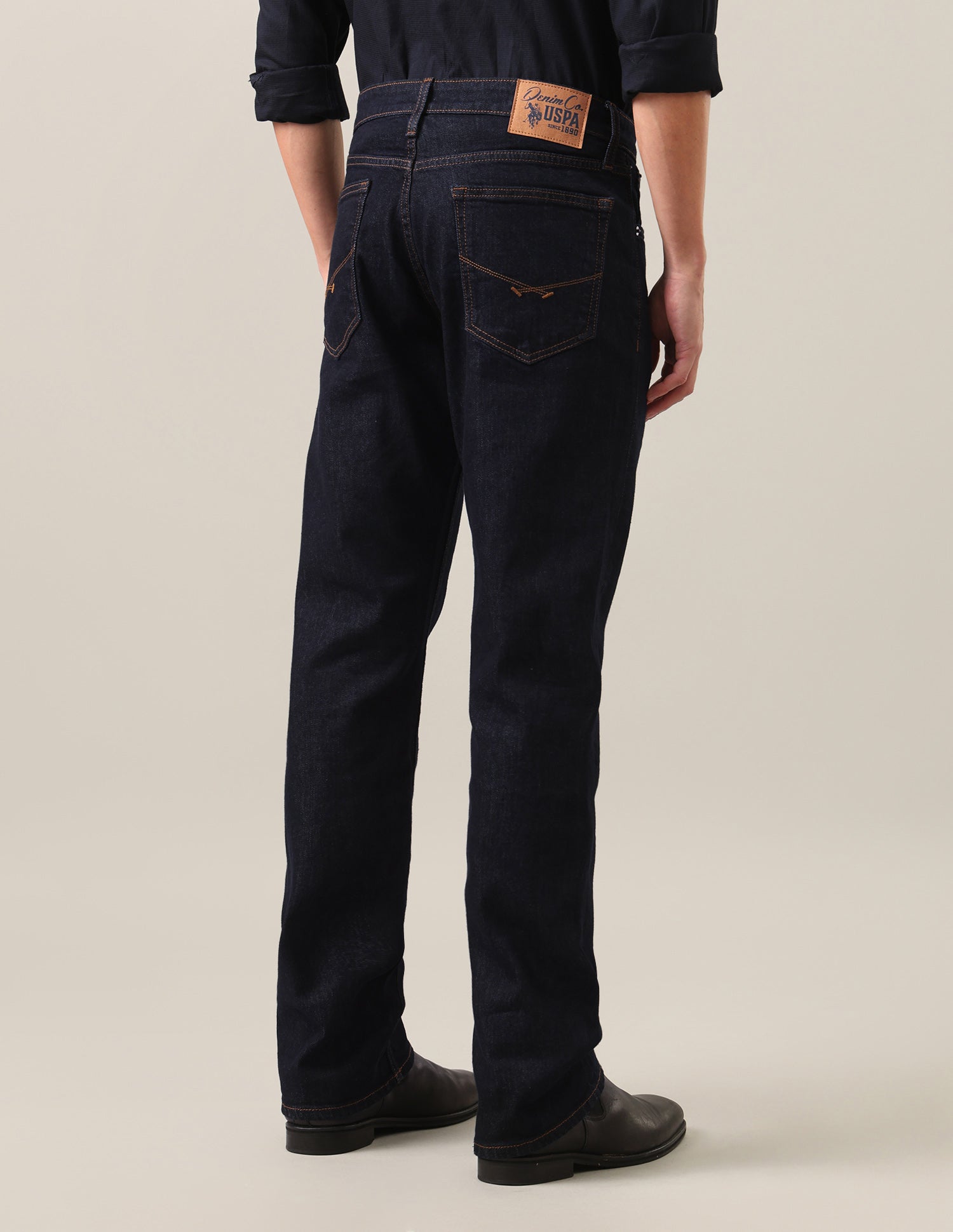 Connor Bootcut Fit Blue Jeans Rinse Blue - U.S. Polo Assn. India | Large
