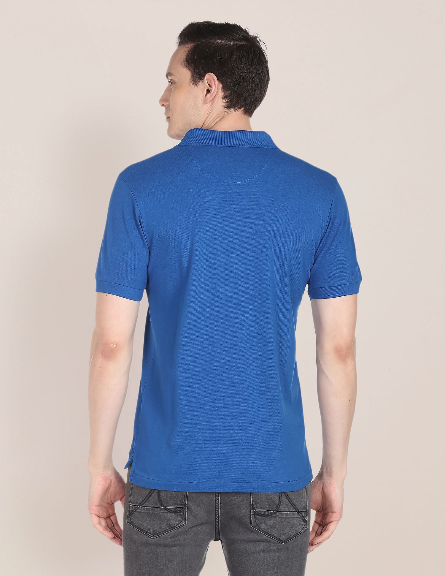 Panelled Colour Block Polo Shirt Dark Blue - U.S. Polo Assn. India | Large