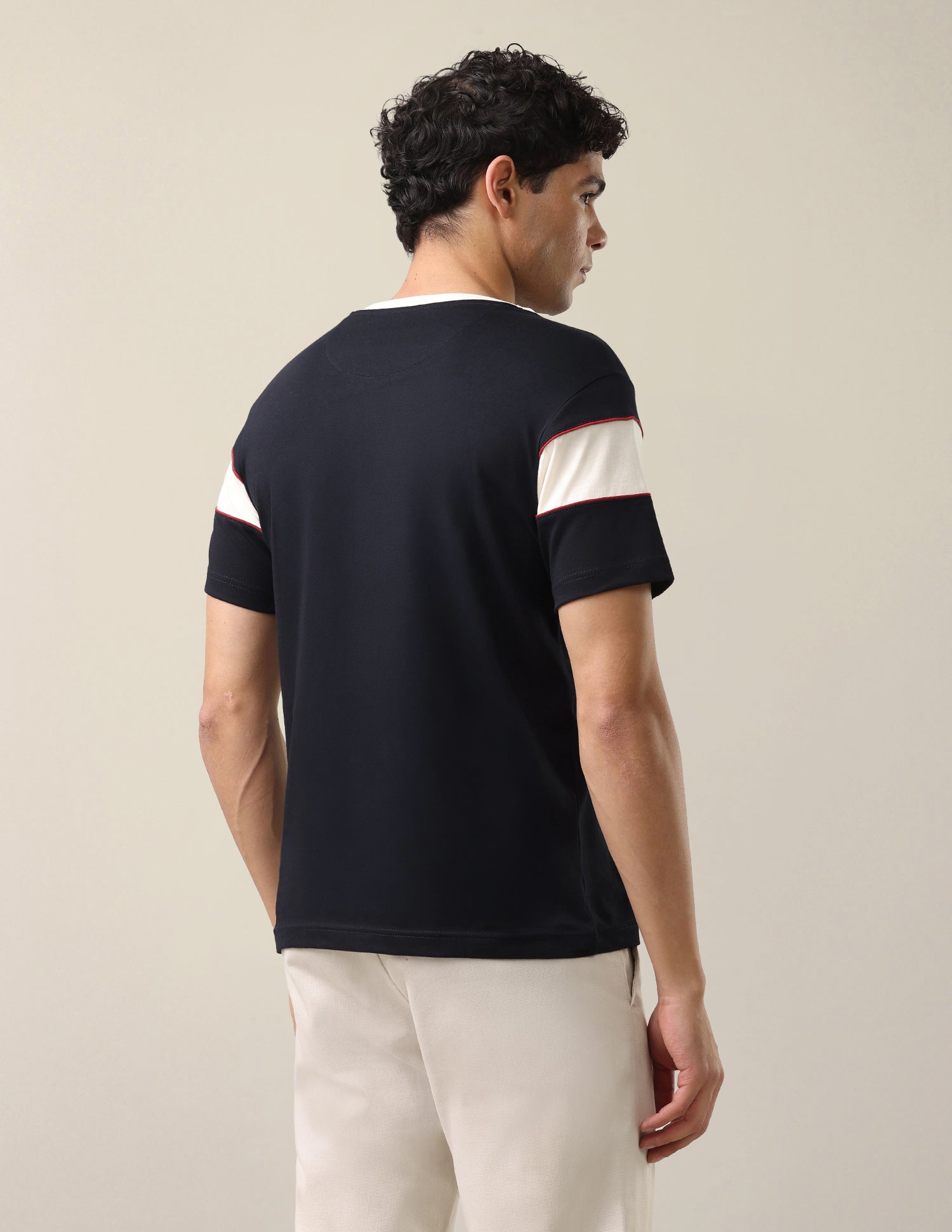 Solid Regular Fit T-Shirt Navy - U.S. Polo Assn. India | Large