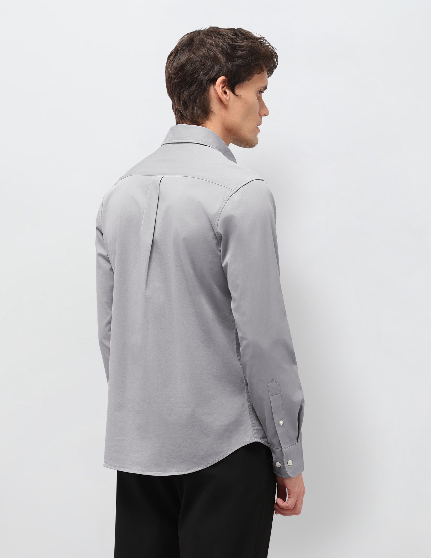 Twill Solid Shirt Light Grey - U.S. Polo Assn. India | Large