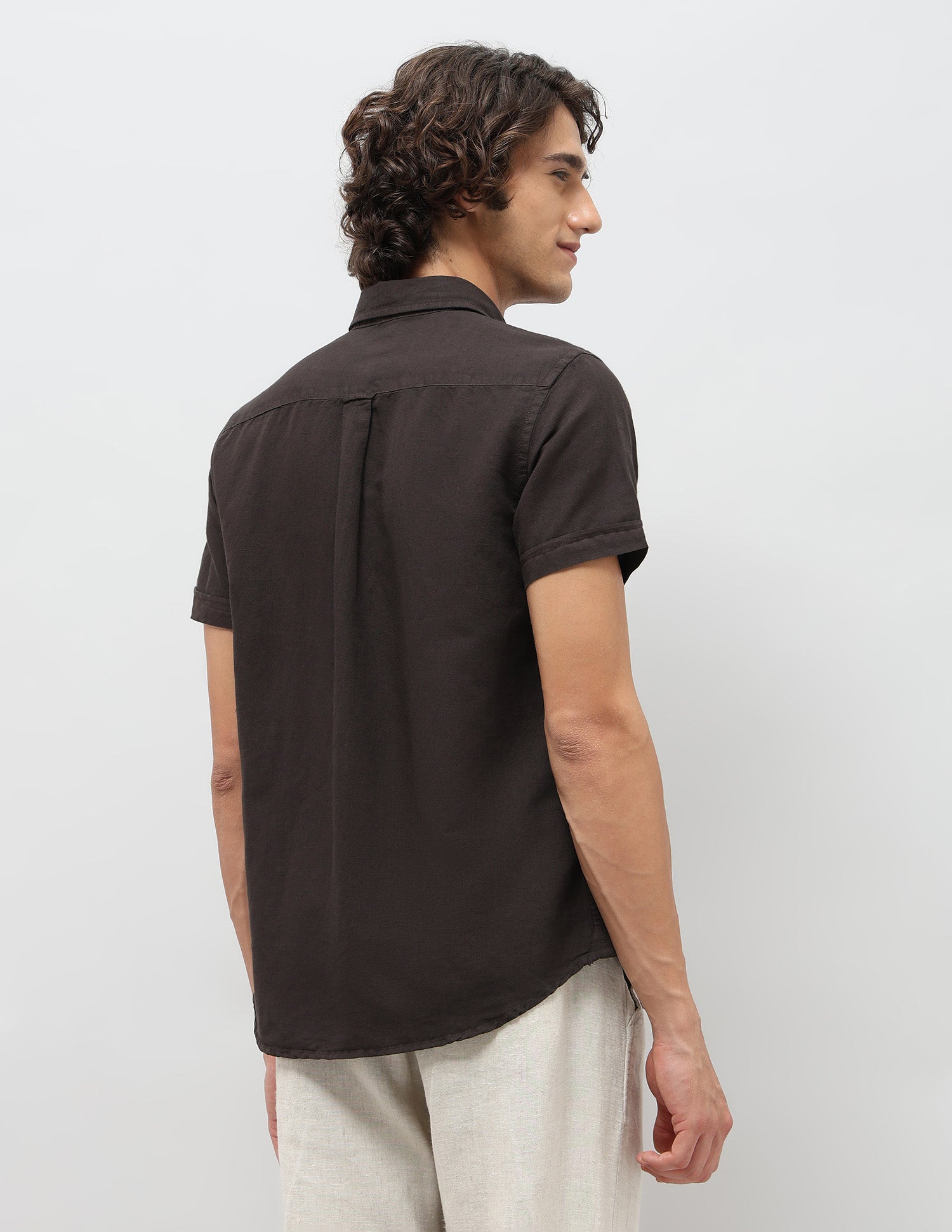 Solid Slim Fit Shirt Choco - U.S. POLO ASSN. | Large