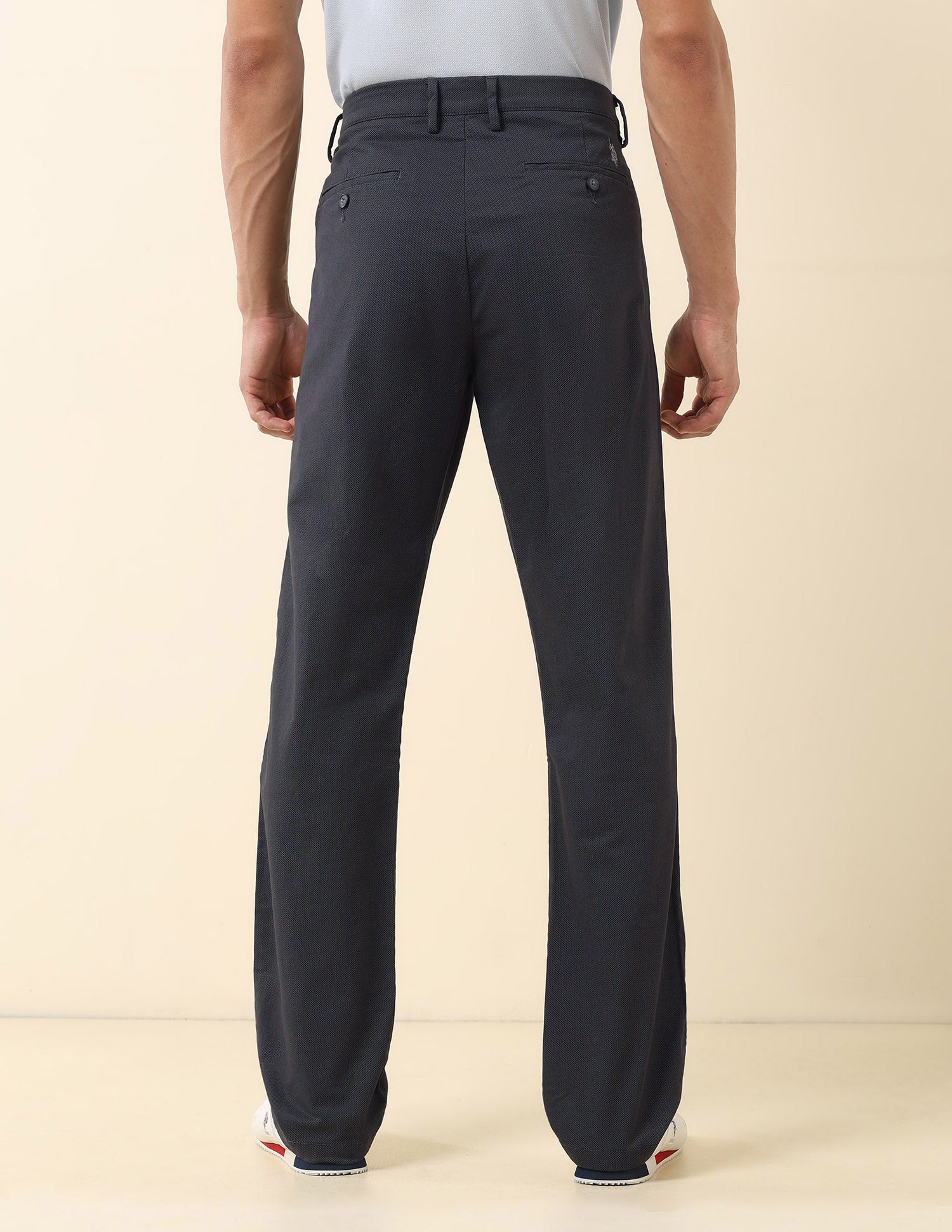 Solid Riley Straight Fit Trousers Charcoal - U.S. POLO ASSN. | Large