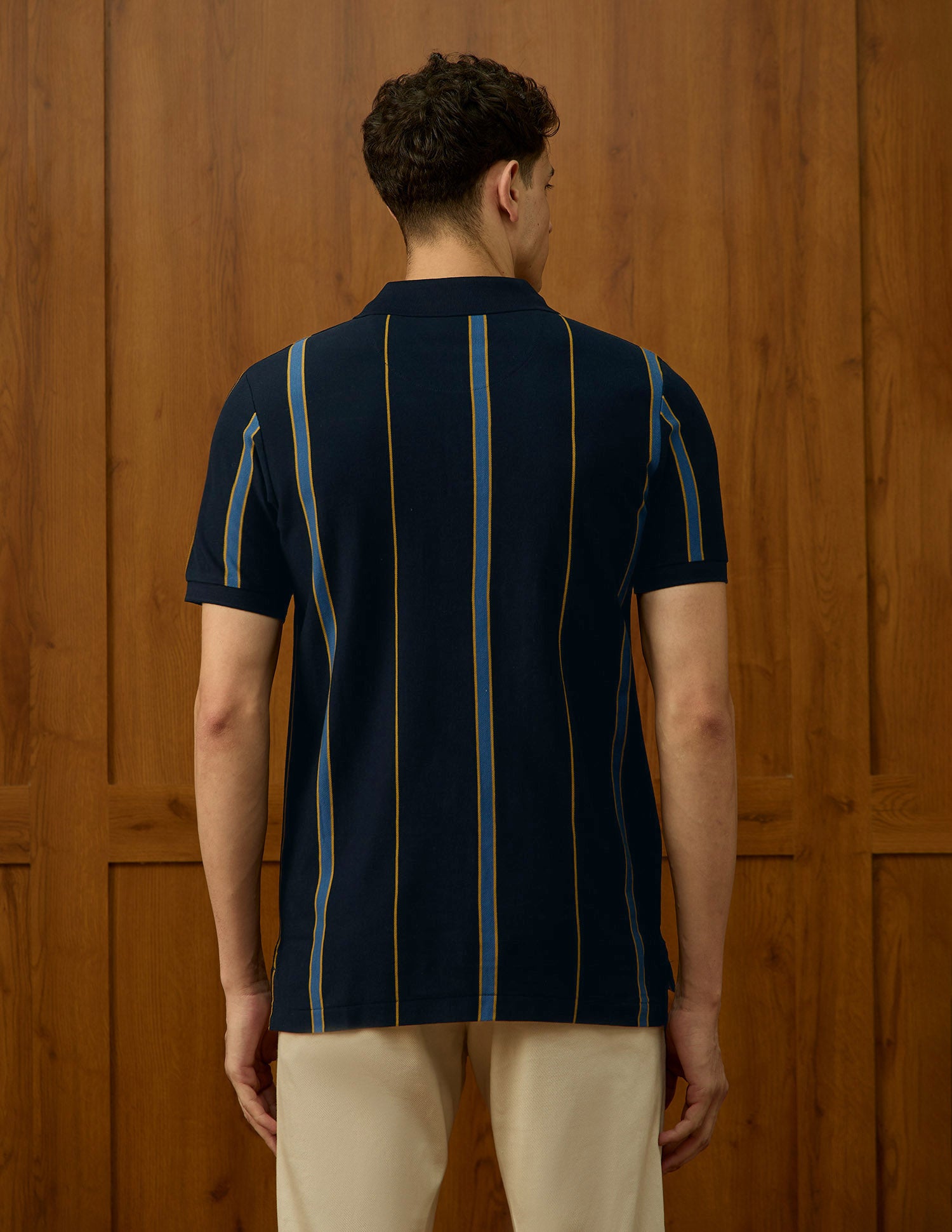 Vertical Striped Varsity Theatre Polo Shirt Navy - U.S. POLO ASSN. | Large