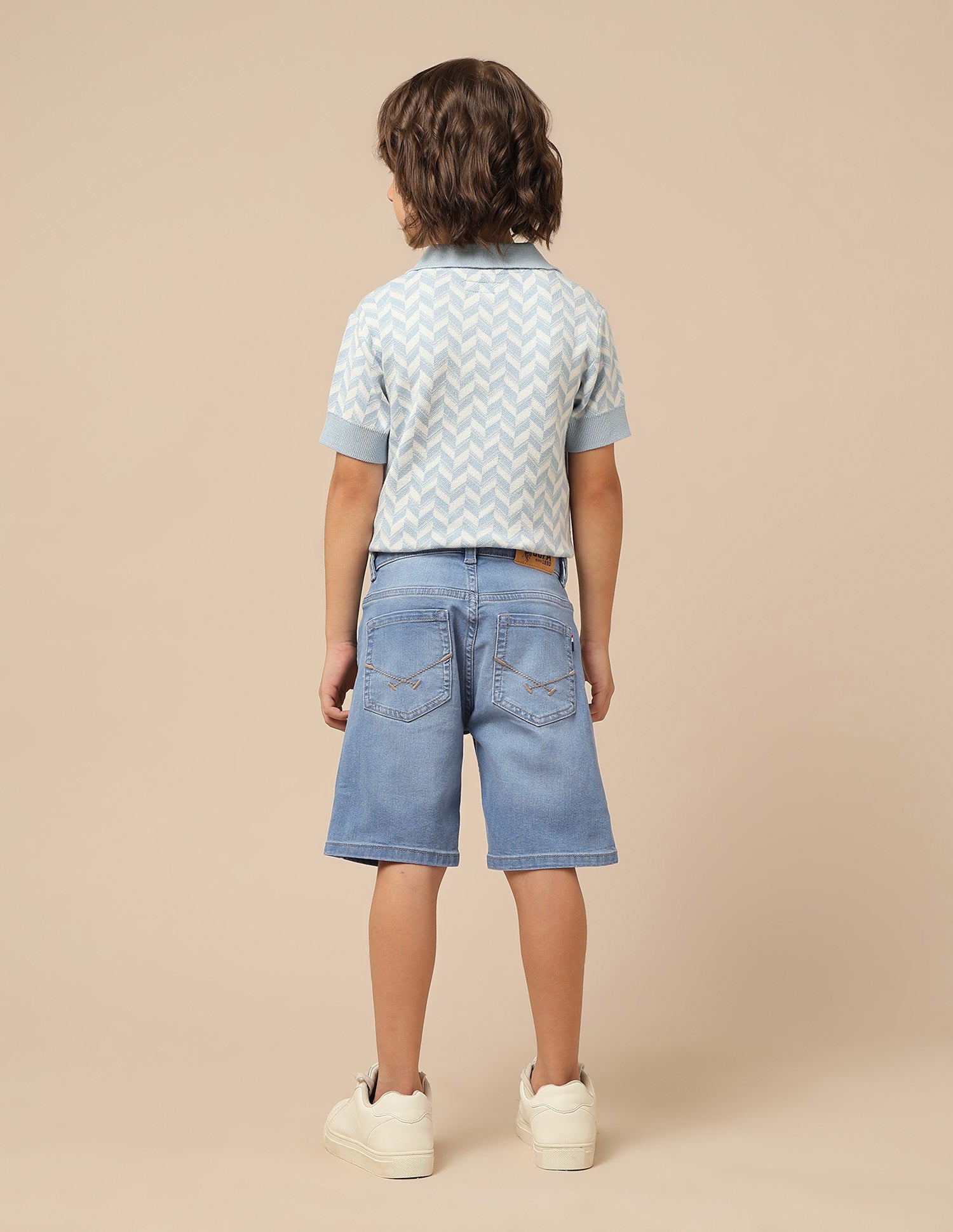 Boys Relaxed Fit Denim Shorts Light Blue - U.S. POLO ASSN. | Large