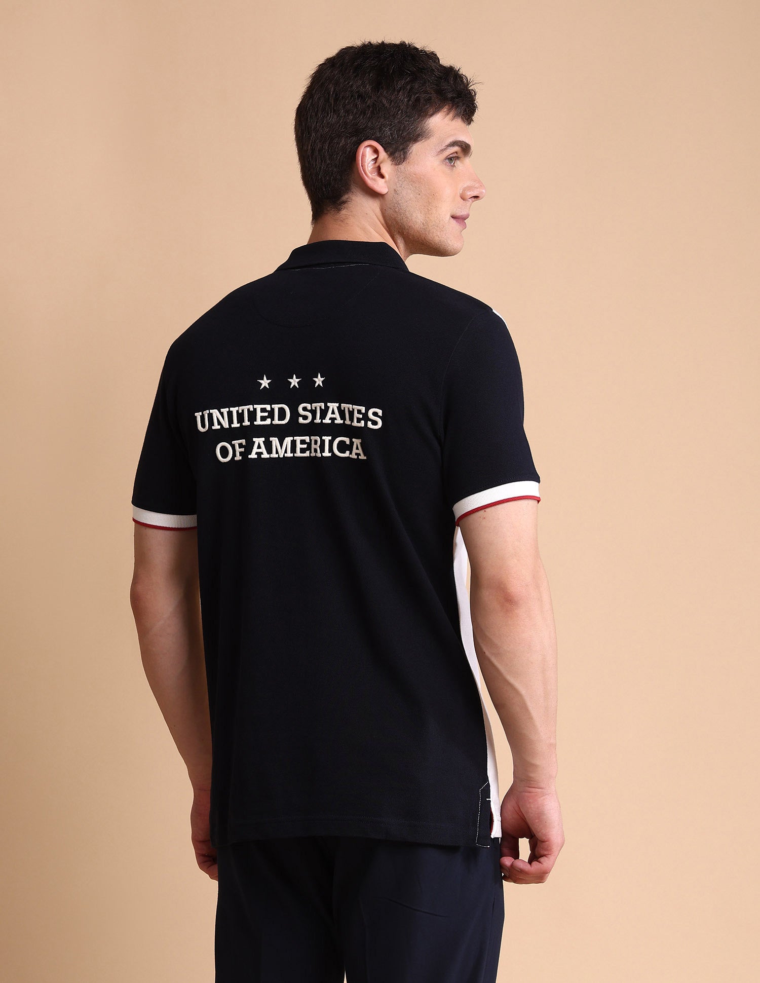 Slim Fit Iconic Number Polo Shirt Off White - U.S. POLO ASSN. | Large