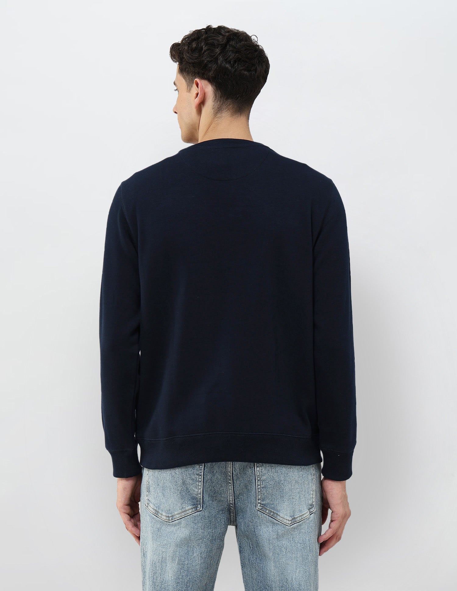 Graphic Brand Printed Regular Fit Sweatshirt Navy - U.S. POLO ASSN. | Large