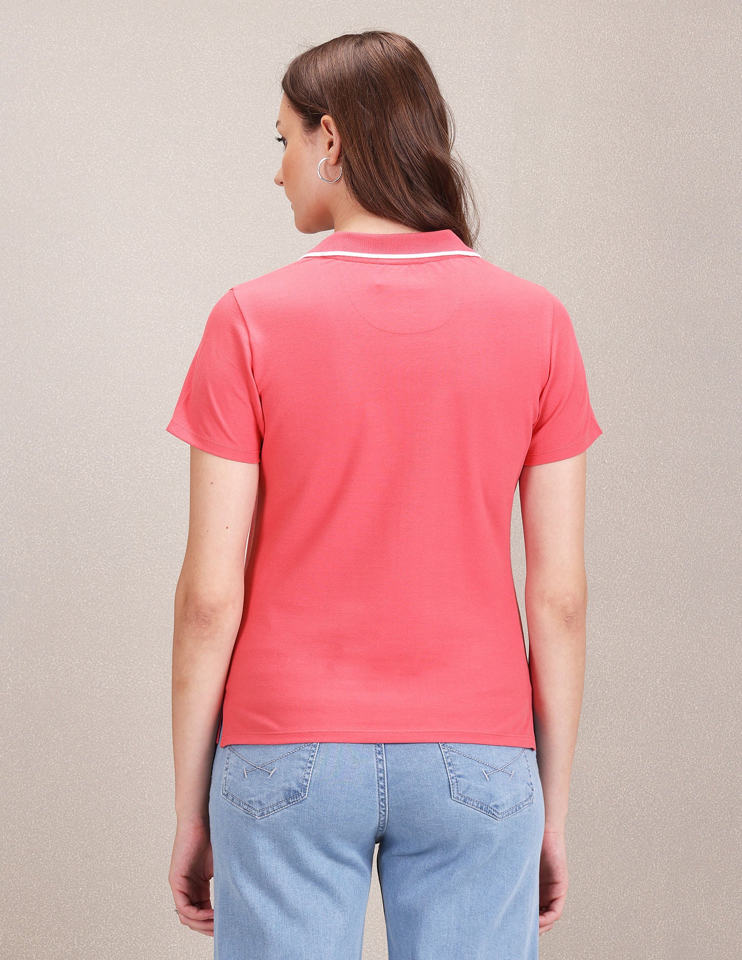 Logo Solid Polo Shirt Pink - U.S. POLO ASSN. | Large