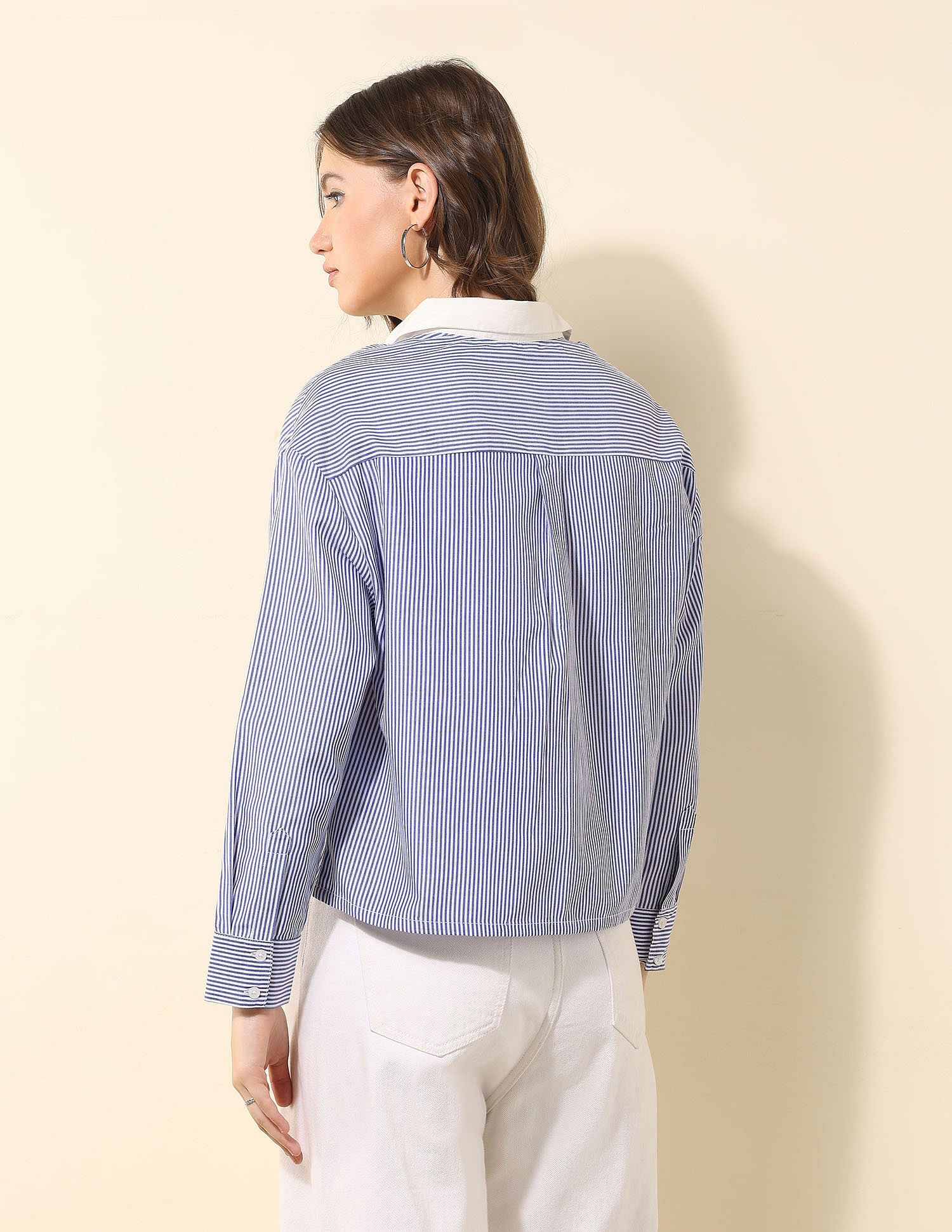 Vertical Striped Cropped Shirt Multi-colour - U.S. POLO ASSN. | Large