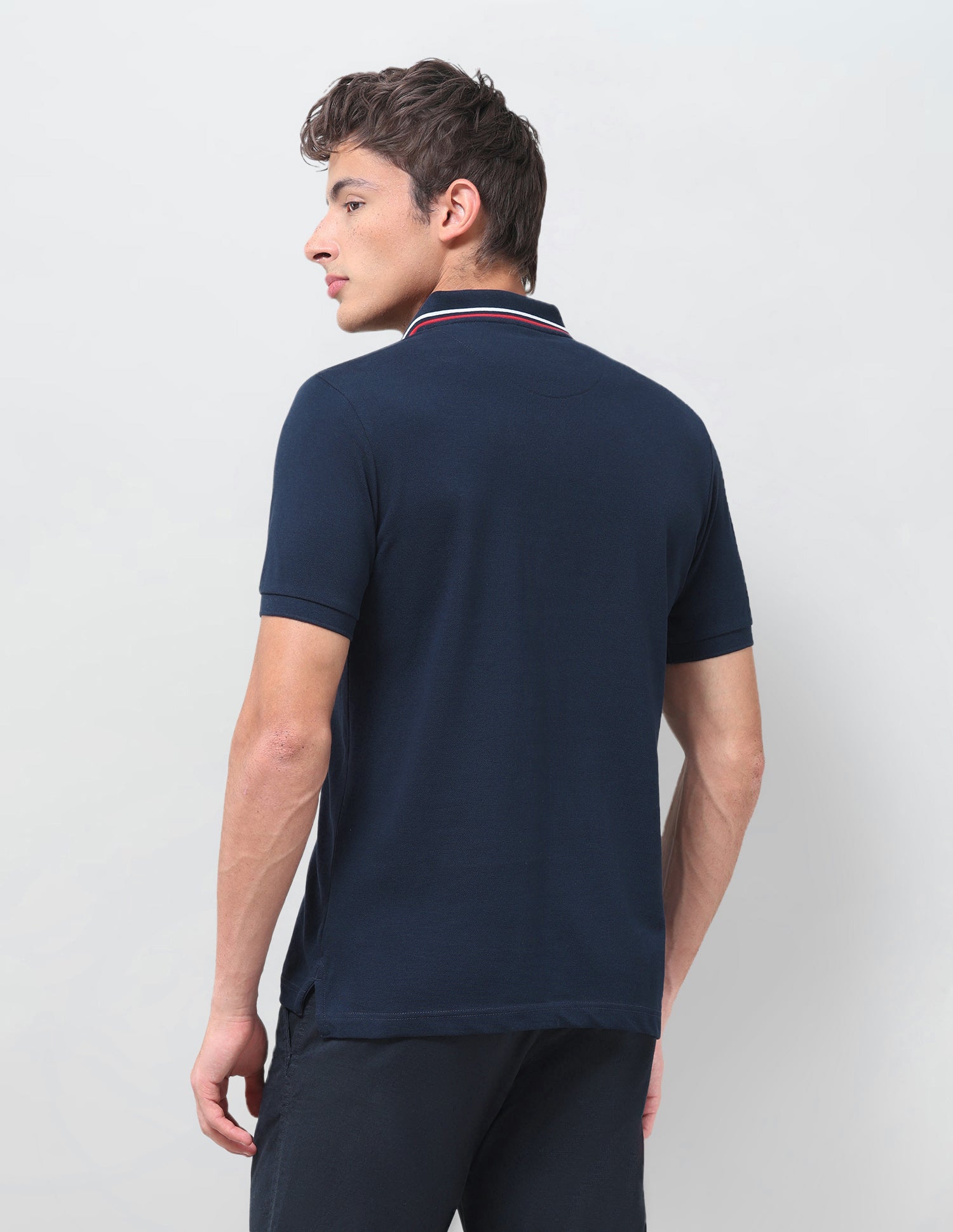 Solid Regular Fit Polo Shirt Navy - U.S. Polo Assn. India | Large