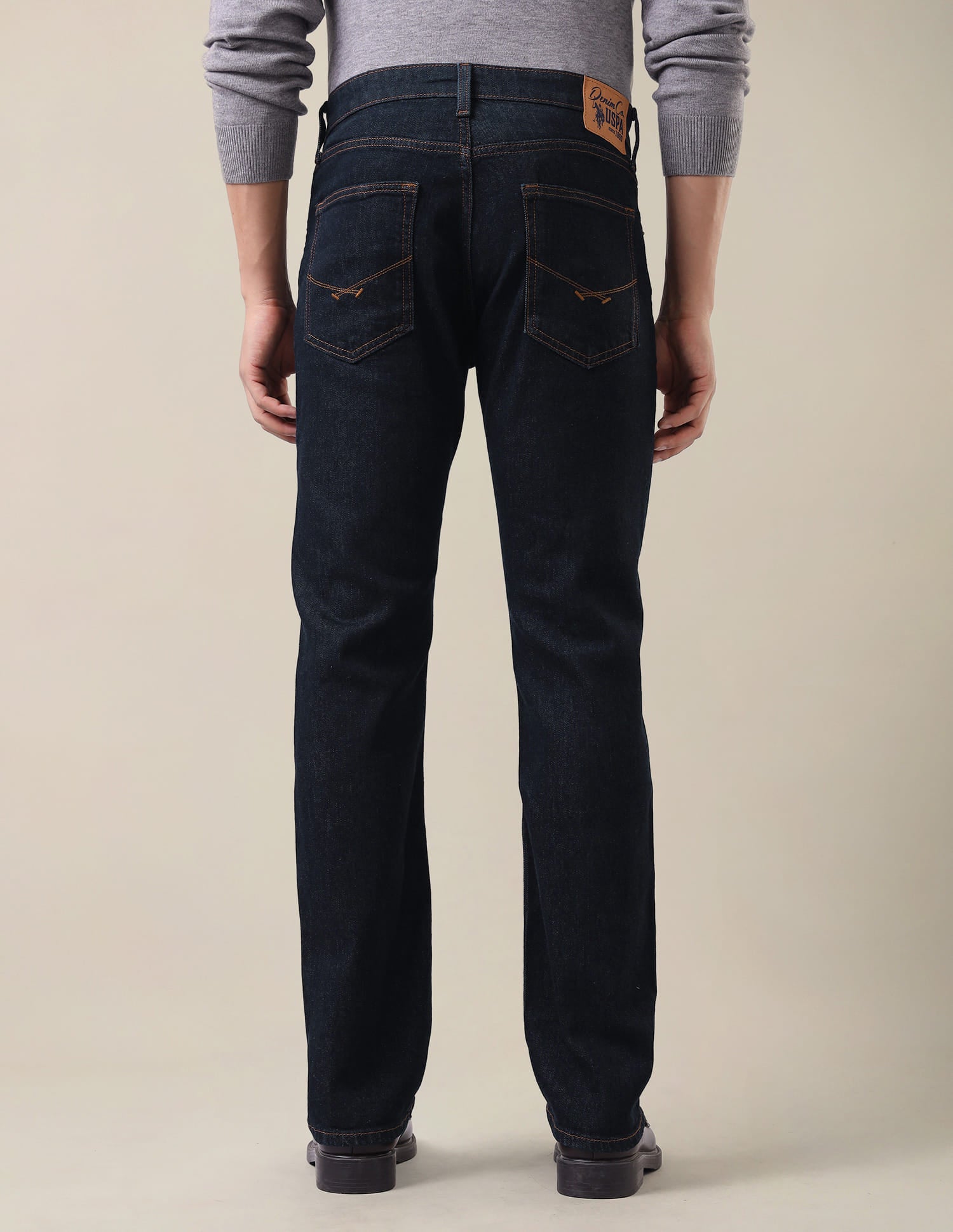 Harold Slim Straight Fit Blue Jeans Rinse Blue - U.S. Polo Assn. India | Large