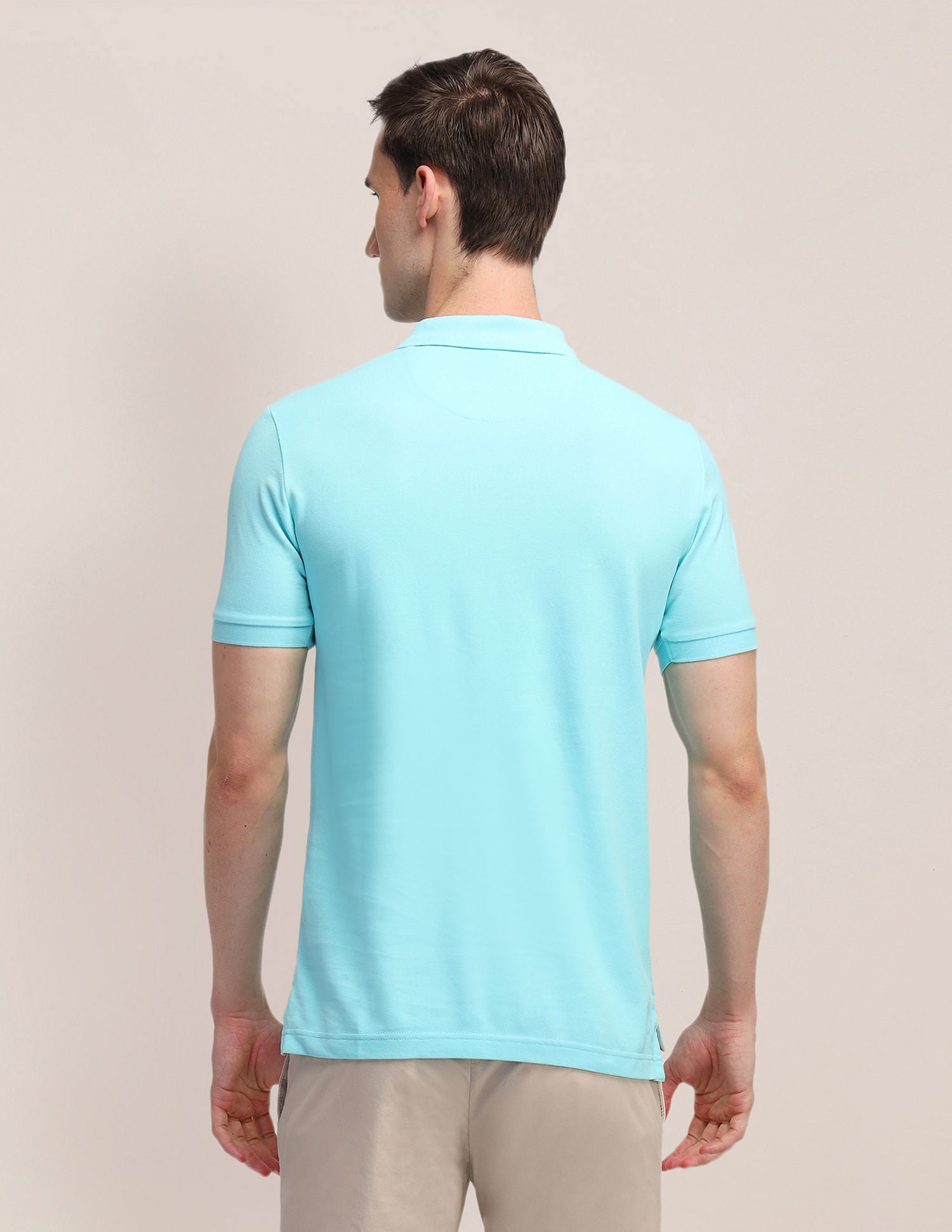 Solid Slim Fit Polo Shirt Blue - U.S. POLO ASSN. | Large