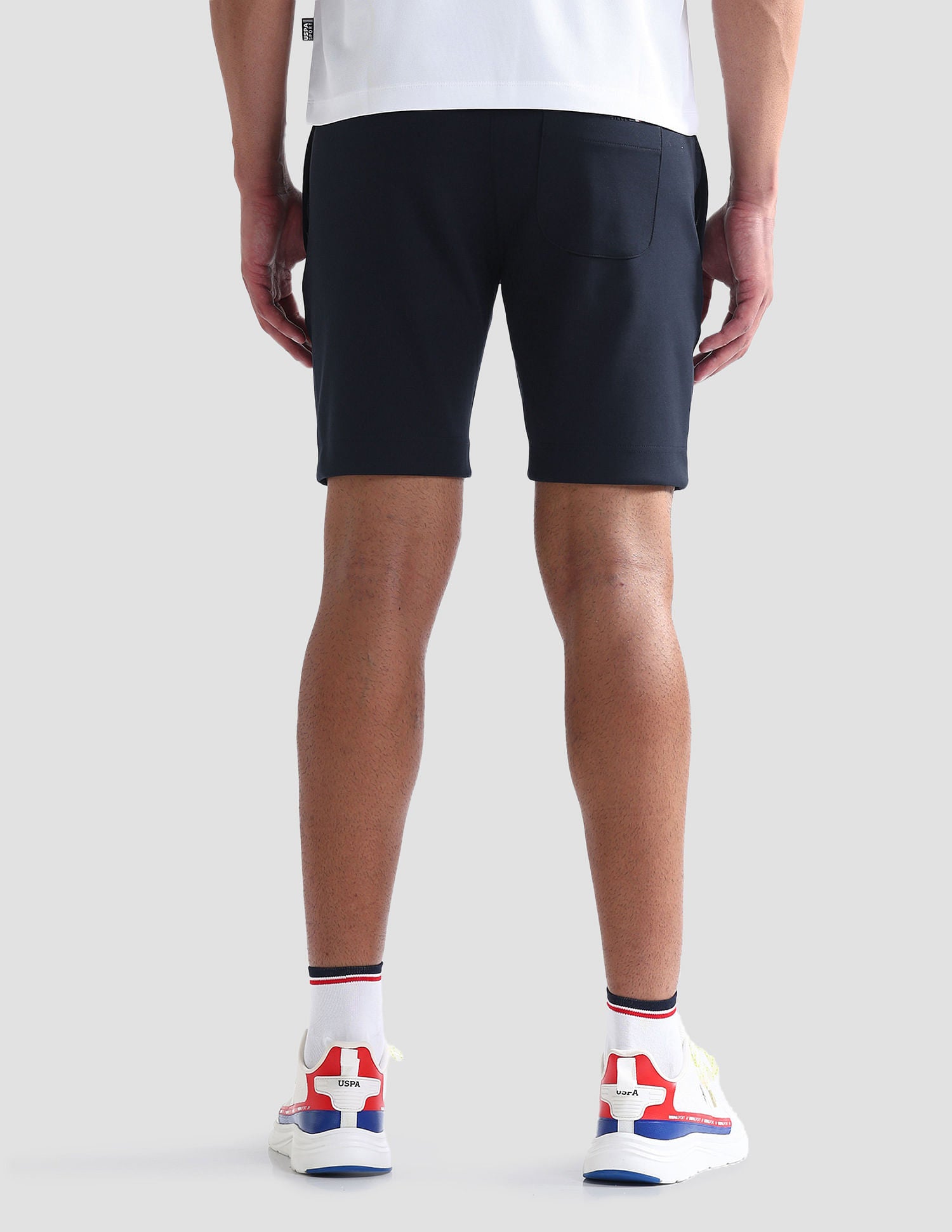 Solid Slim Fit Active Shorts Navy - U.S. Polo Assn. India | Large