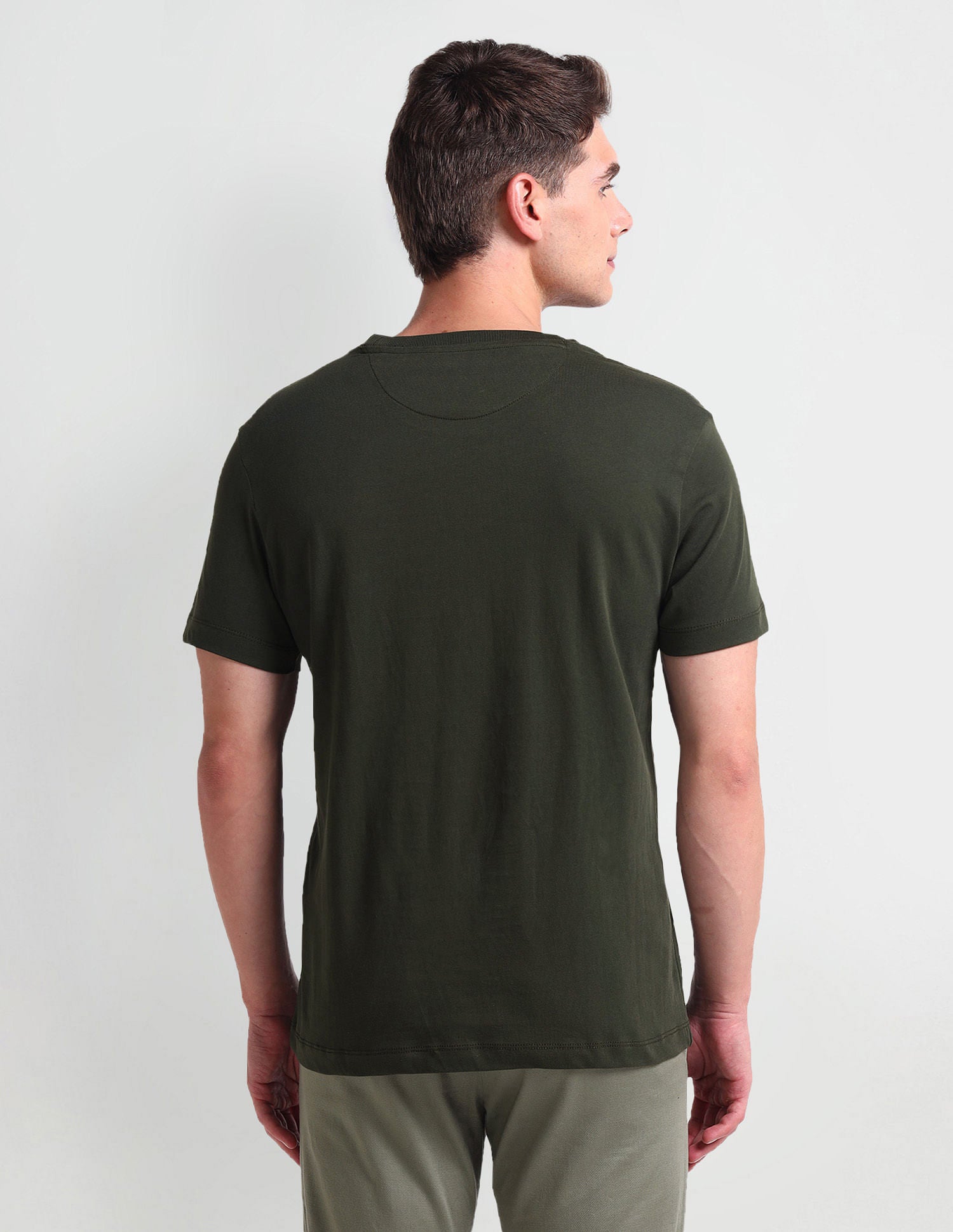 Muscle Fit Cotton T-Shirt Olive - U.S. POLO ASSN. | Large