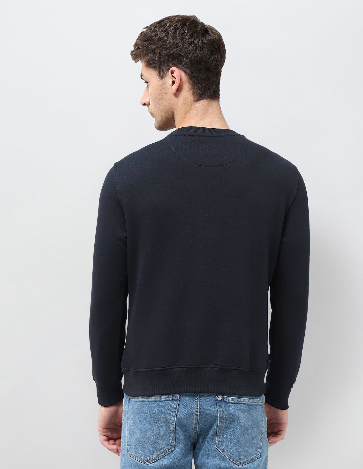 Graphic Brand Printed Regular Fit Sweatshirt Navy - U.S. POLO ASSN. | Large