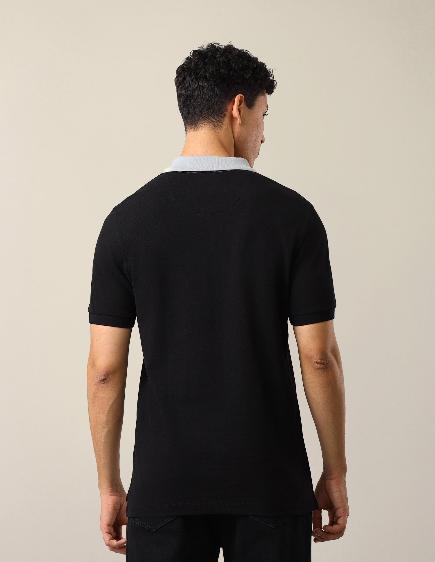 Colourblocked Slim Fit Polo Shirt Black - U.S. Polo Assn. India | Large