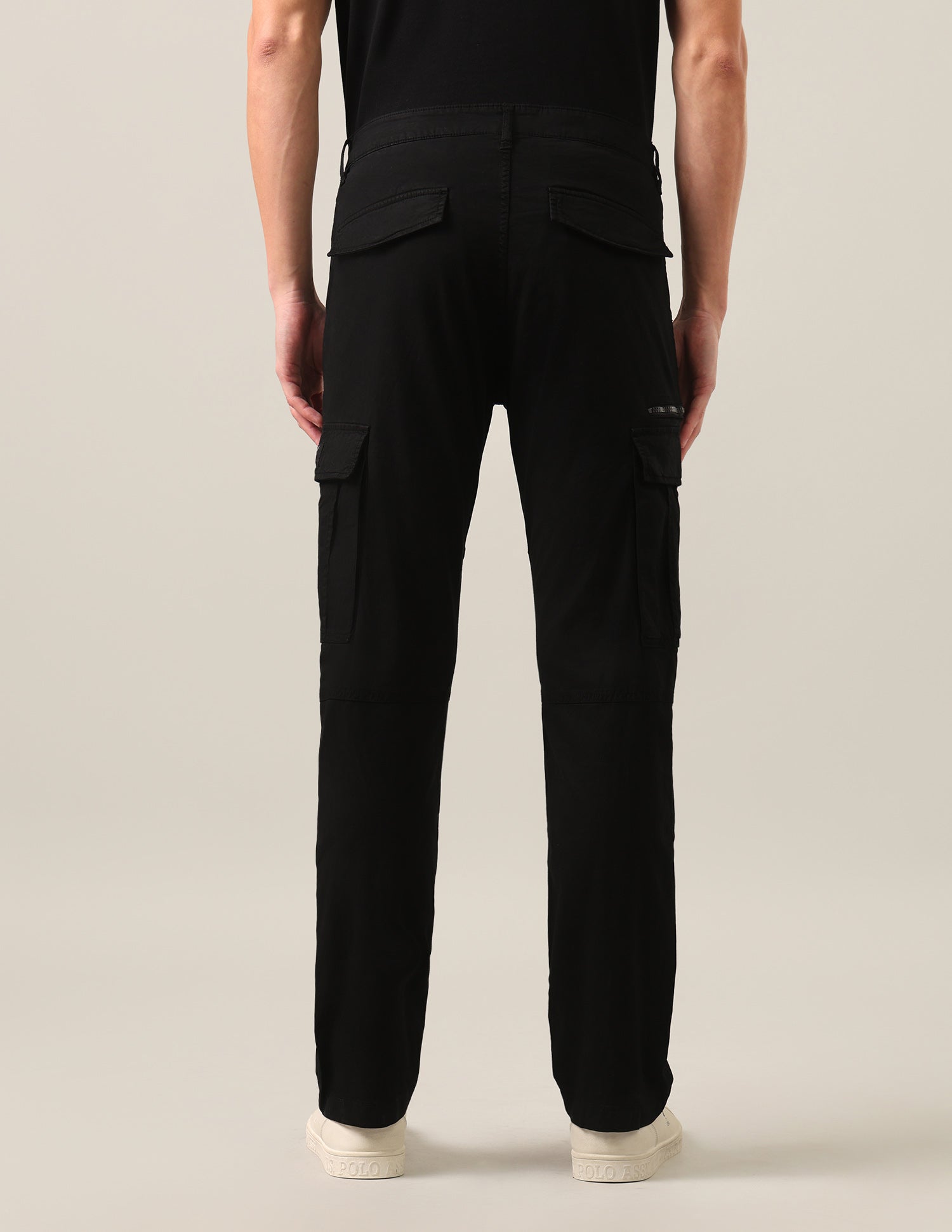 Harold Slim Straight Fit Twill Cargos Black - U.S. Polo Assn. India | Large