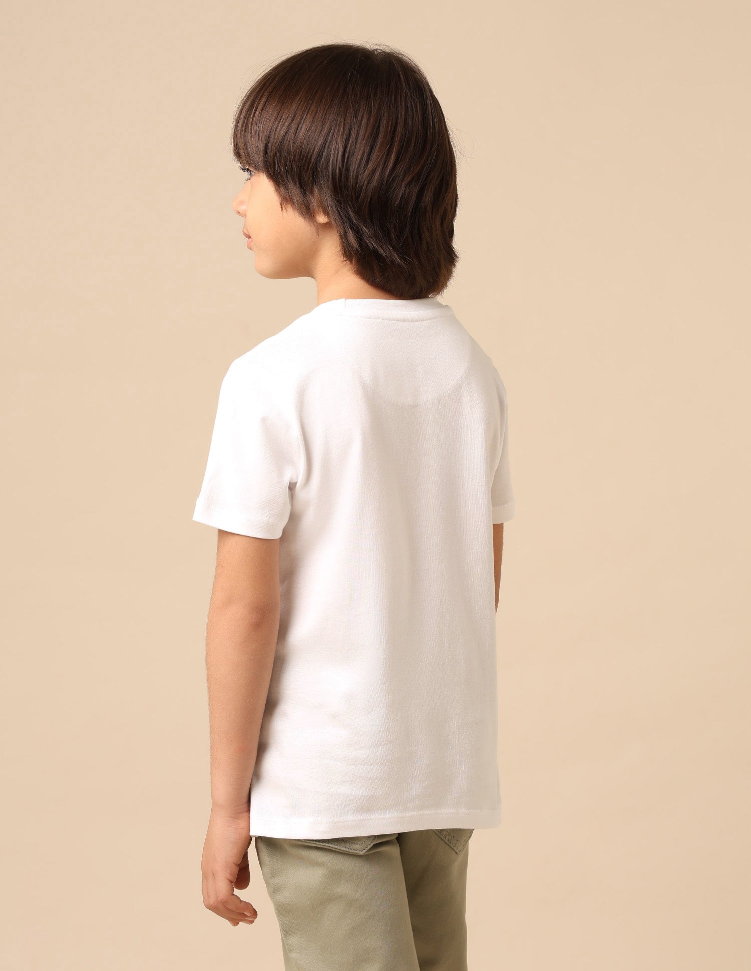 Boys Pure Cotton Brand Printed T Shirt White - U.S. POLO ASSN. | Large