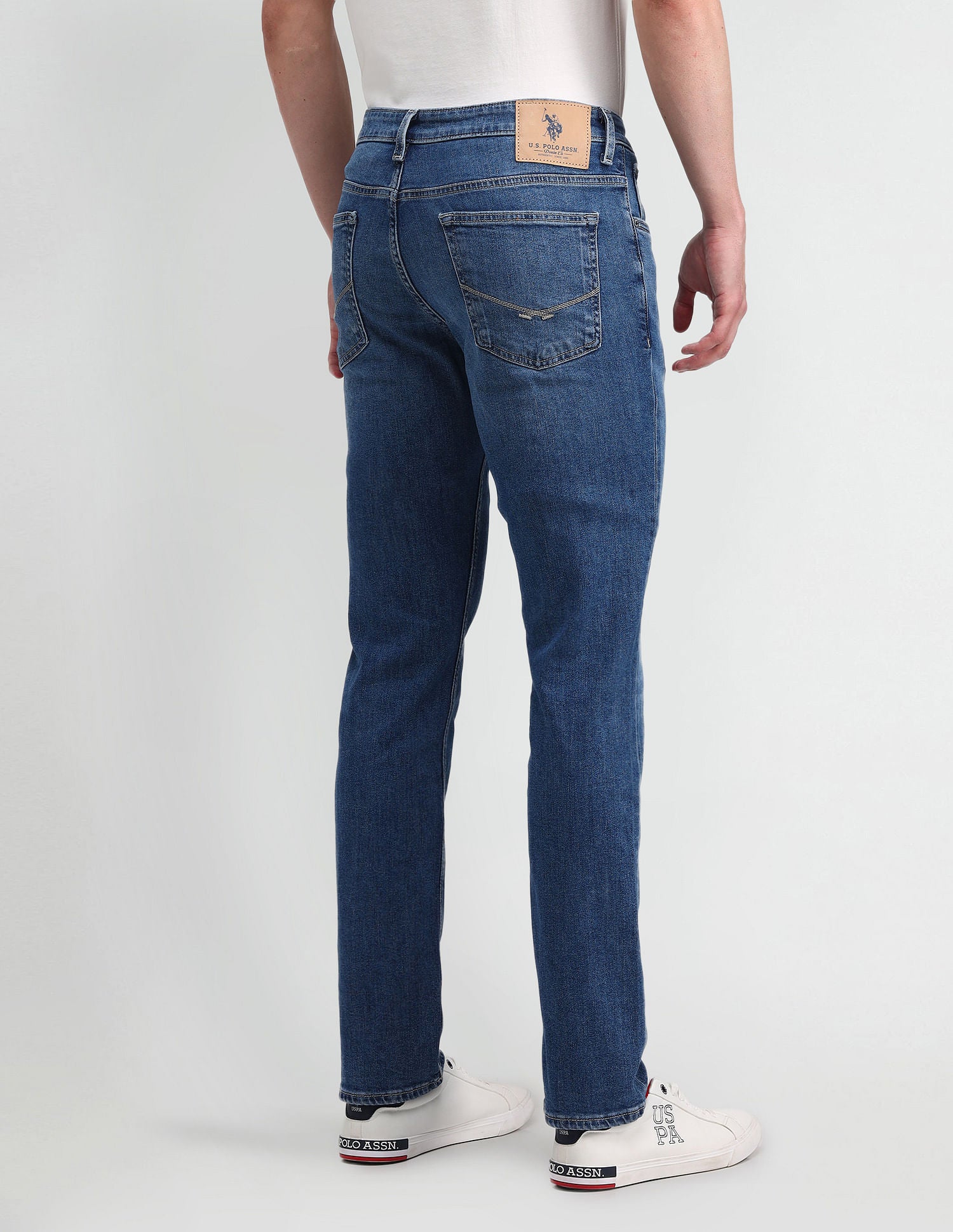 Brandon Slim Tapered Fit Blue Jeans Blue - U.S. POLO ASSN. | Large