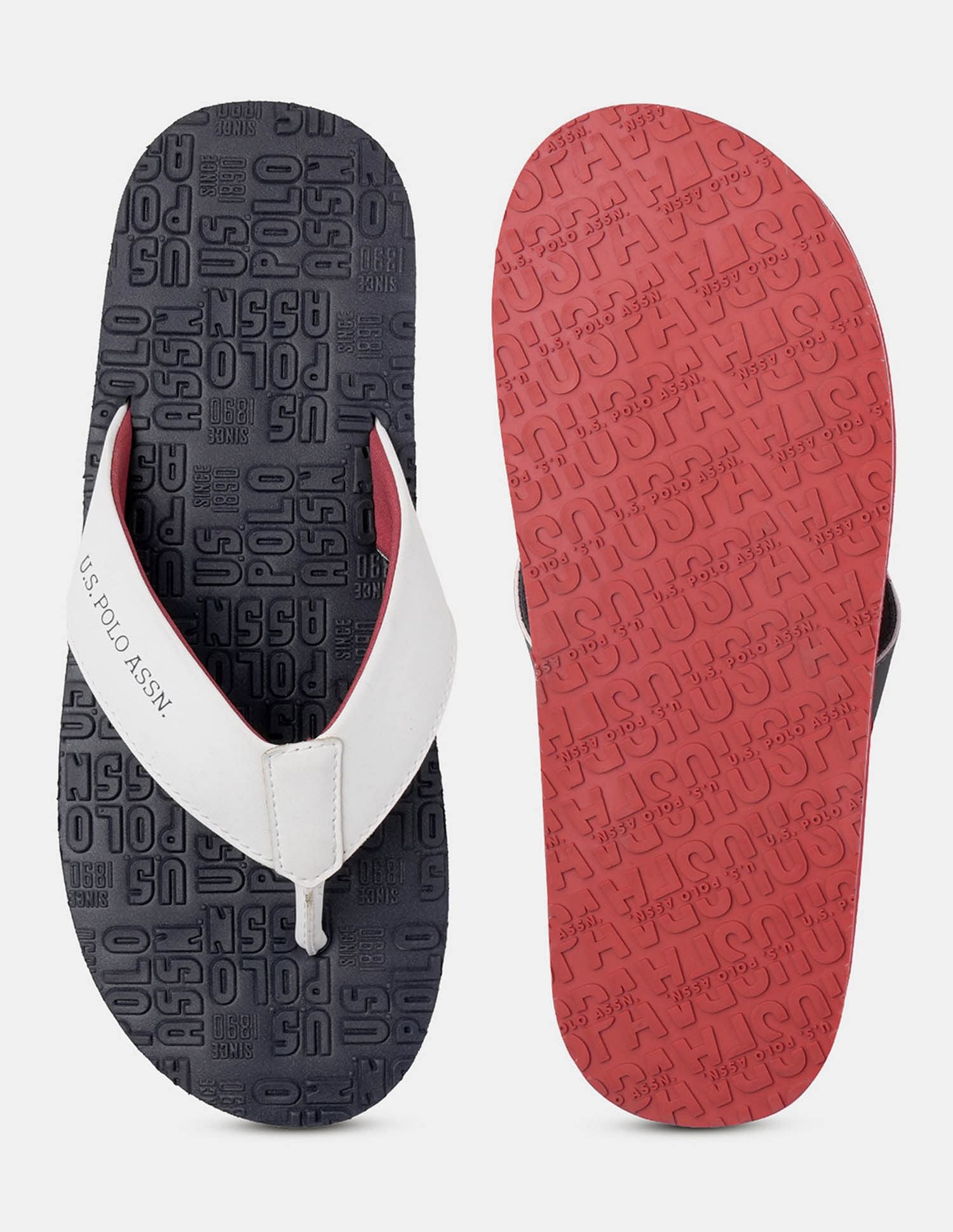 Men Rodri Brand Printed Flip Flops Navy - U.S. POLO ASSN. | Large