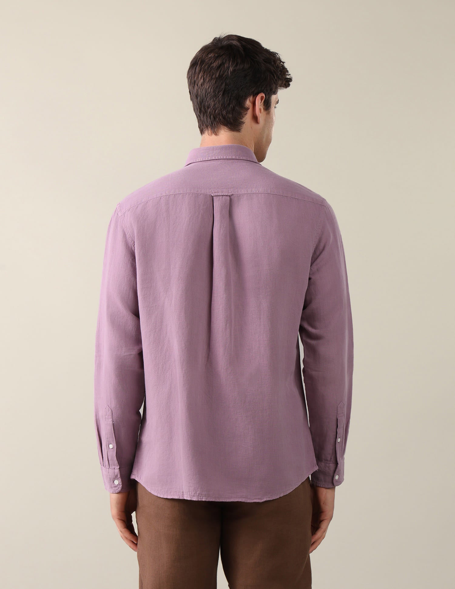 Solid Regular Fit Shirt Purple - U.S. Polo Assn. India | Large