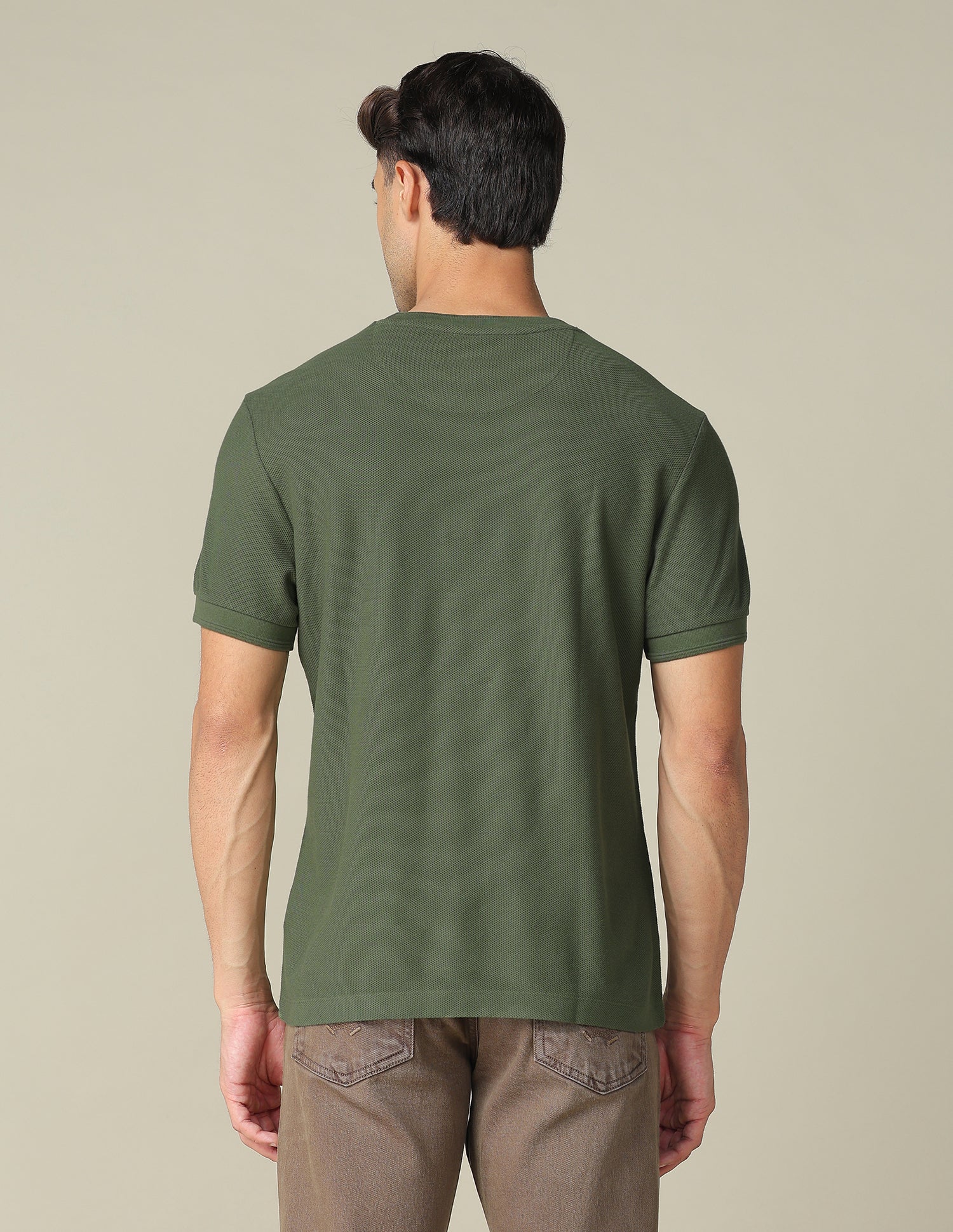 Pure Cotton Muscle Fit T- Shirt Olive - U.S. POLO ASSN. | Large