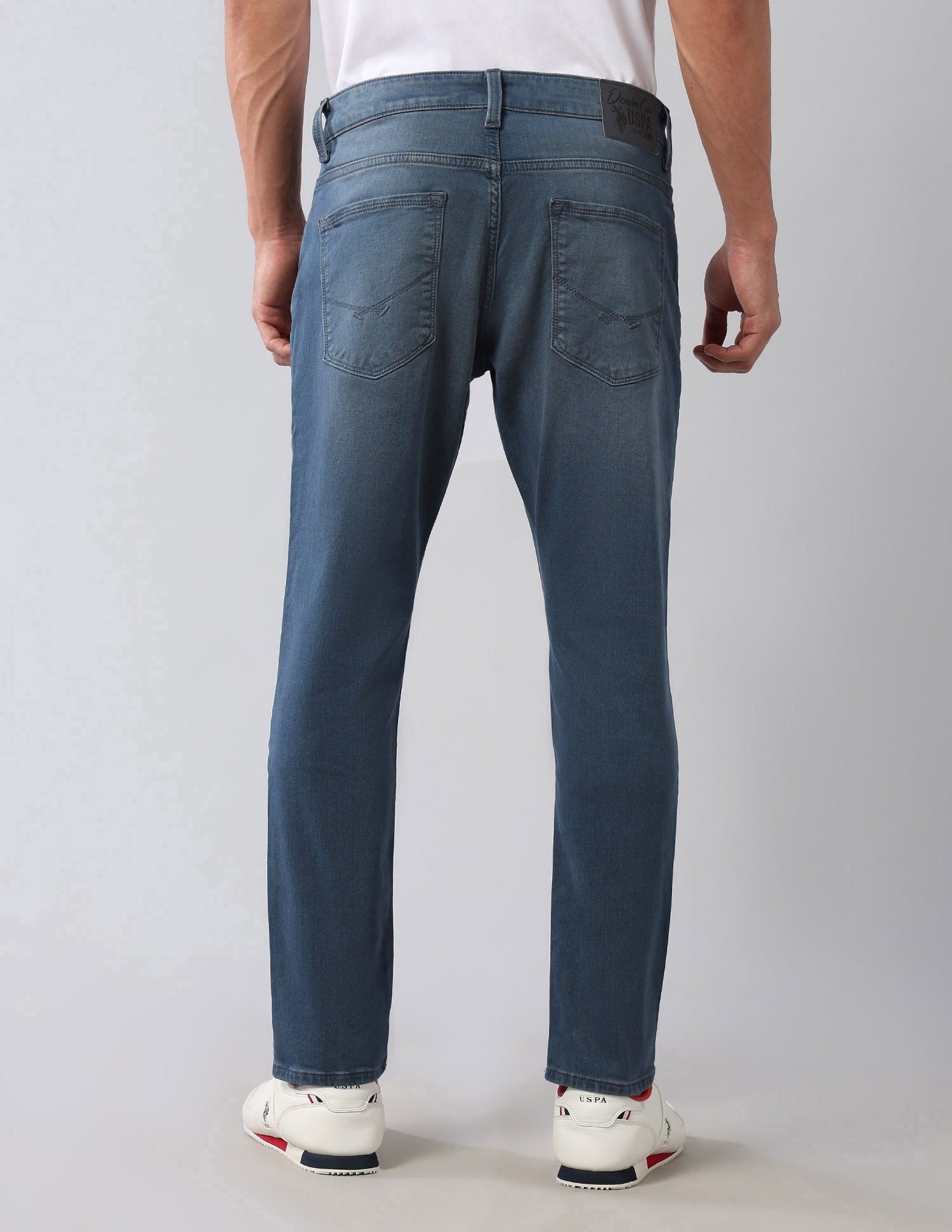 Henry Tapered Fit Blue Super Stretch Jeans Dark Wash - U.S. Polo Assn. India | Large