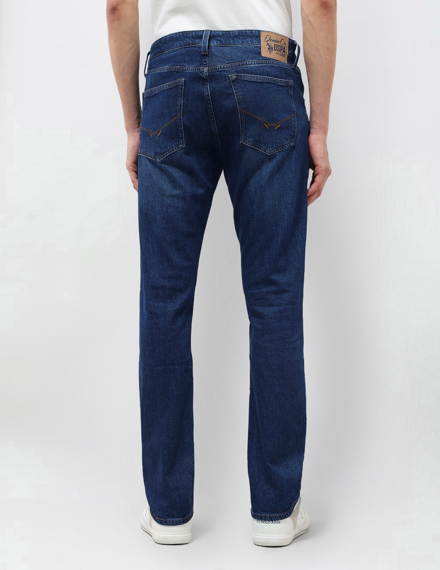 Brandon Slim Tapered Fit Blue Jeans Indigo - U.S. POLO ASSN. | Large