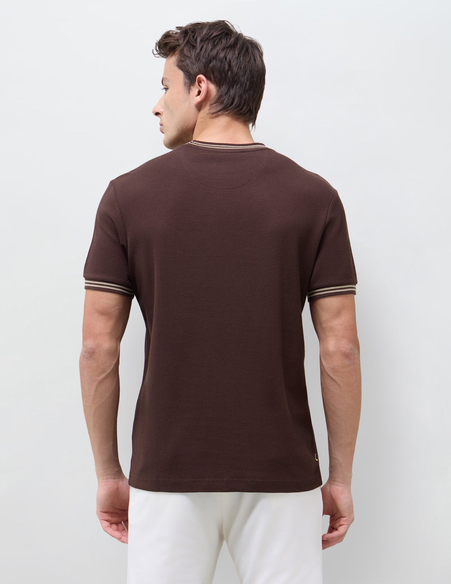 Solid Slim Fit T-Shirt Dark Brown - U.S. Polo Assn. India | Large