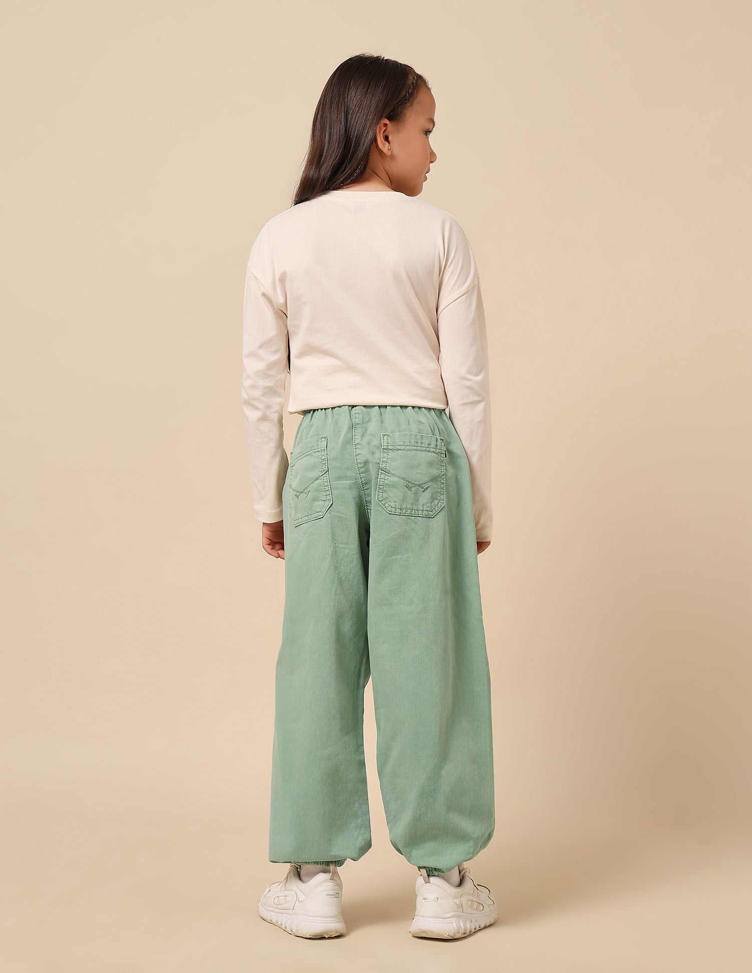 Girls High Rise Jogger Jeans Light Green - U.S. POLO ASSN. | Large