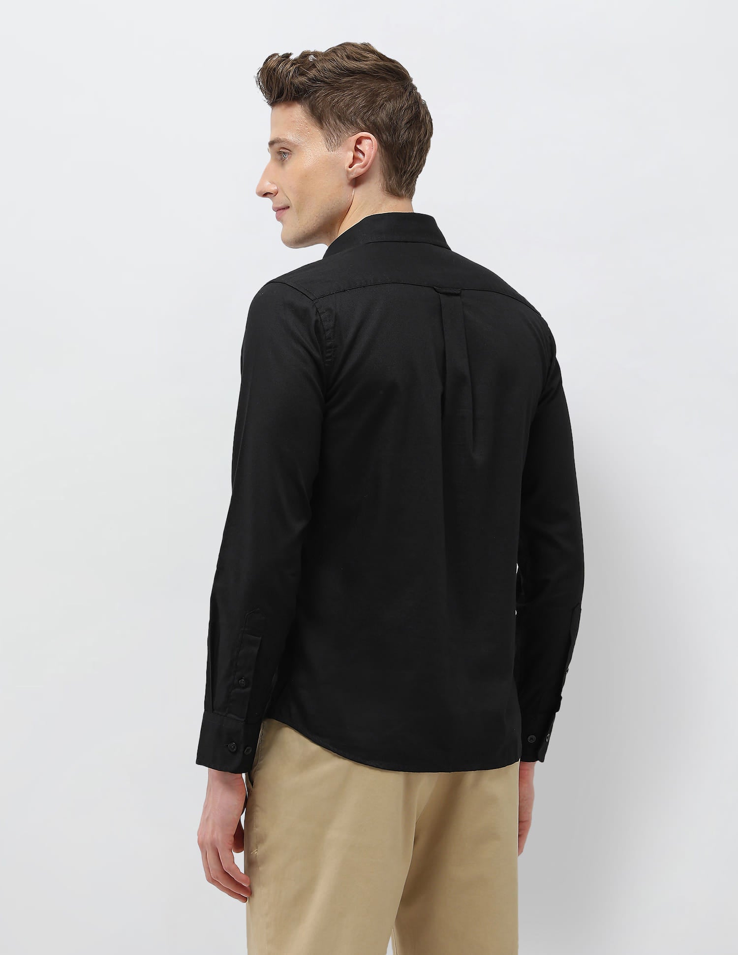 New Port Marina Dobby Shirt Black - U.S. Polo Assn. India | Large
