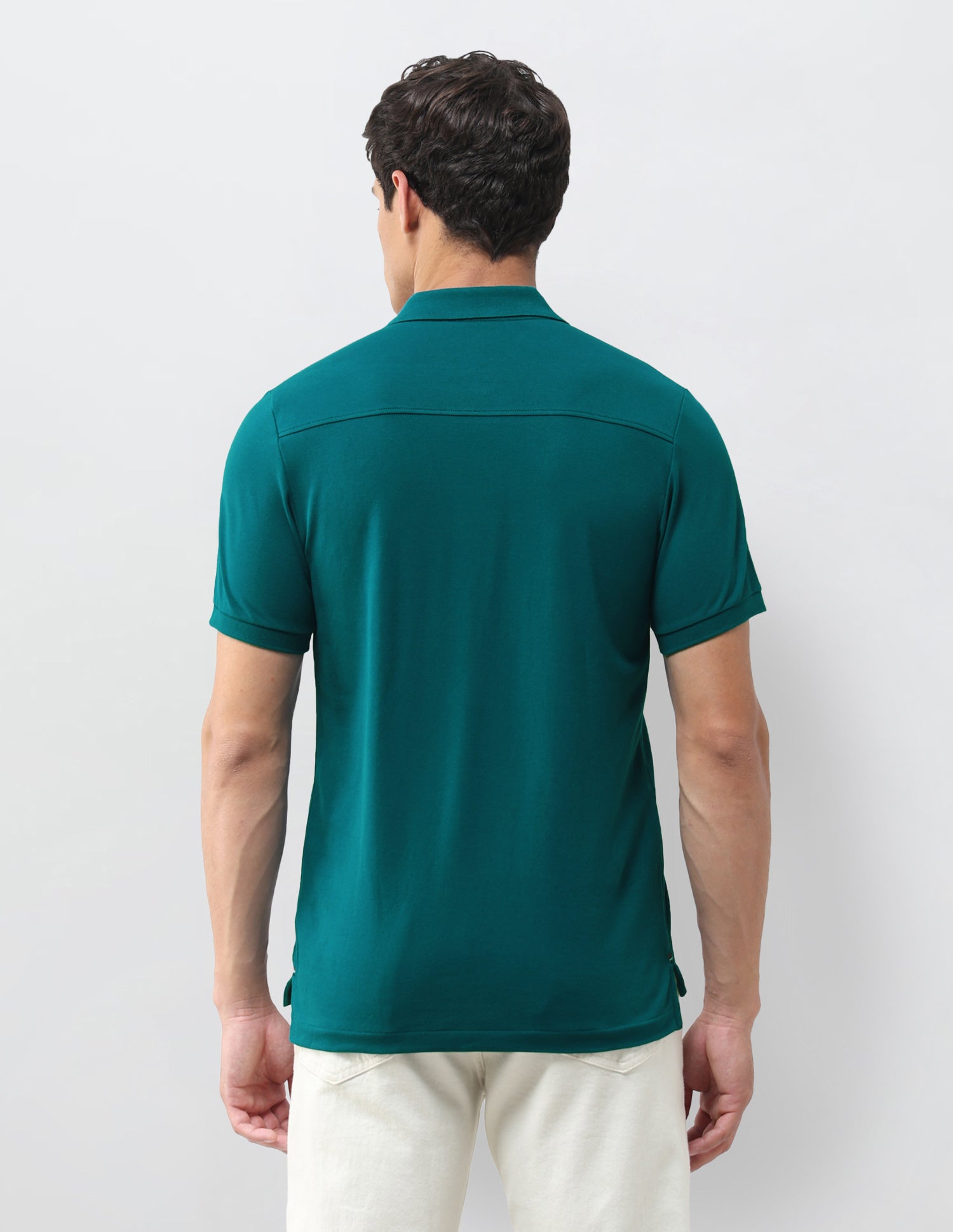 Solid Slim Fit Polo Shirt Dark Green - U.S. Polo Assn. India | Large