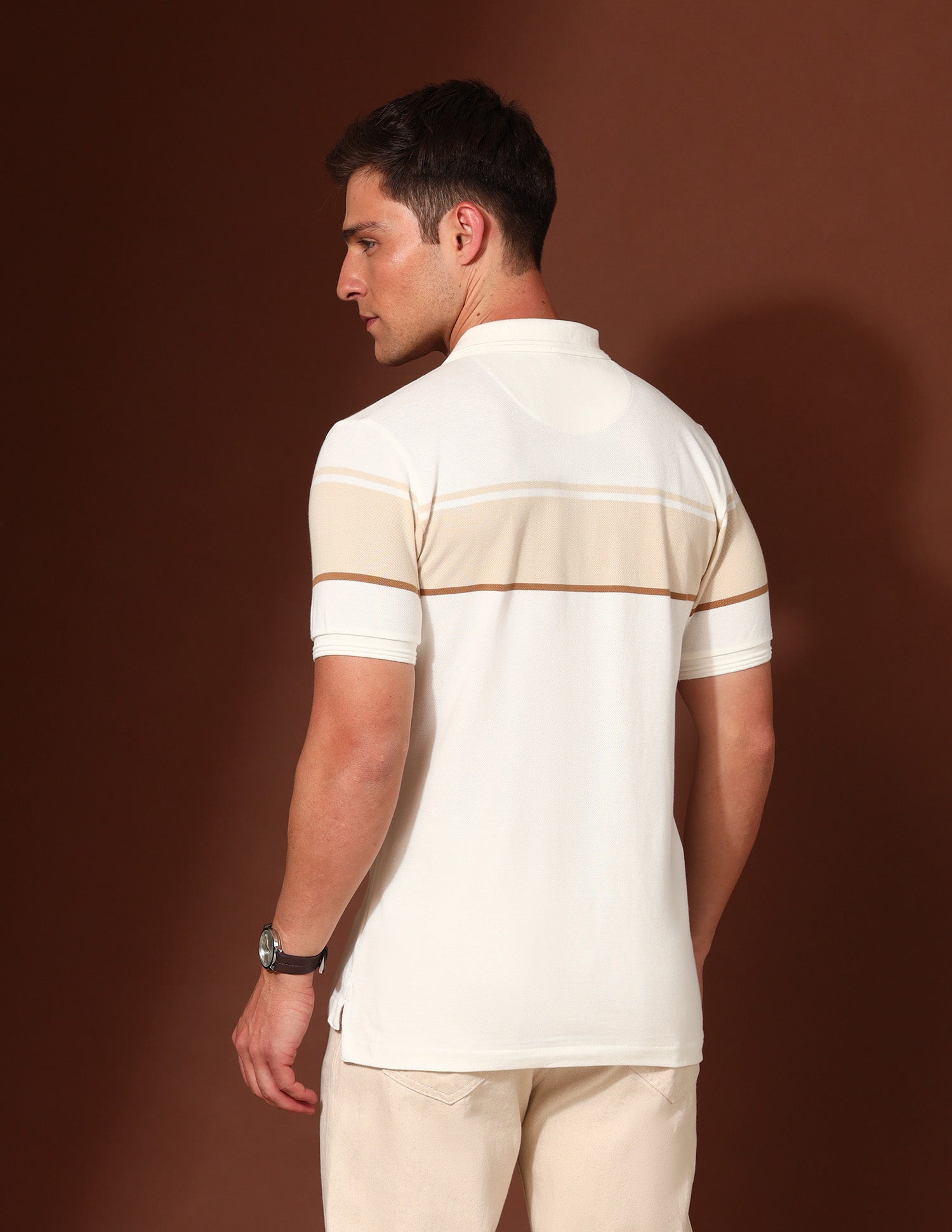 Colourblocked Working Holiday Polo Shirt Off White - U.S. Polo Assn. India | Large