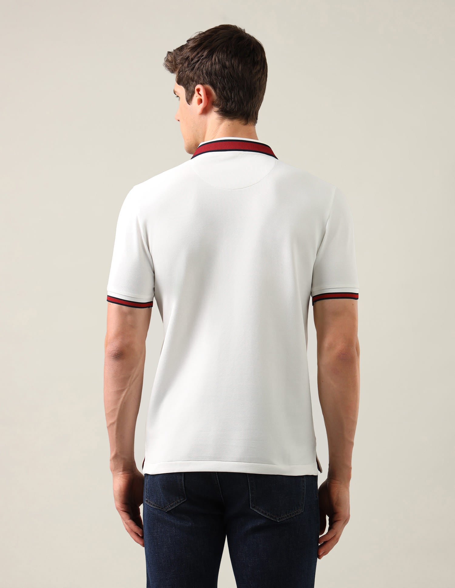 Solid Slim Fit Polo Shirt White - U.S. Polo Assn. India | Large