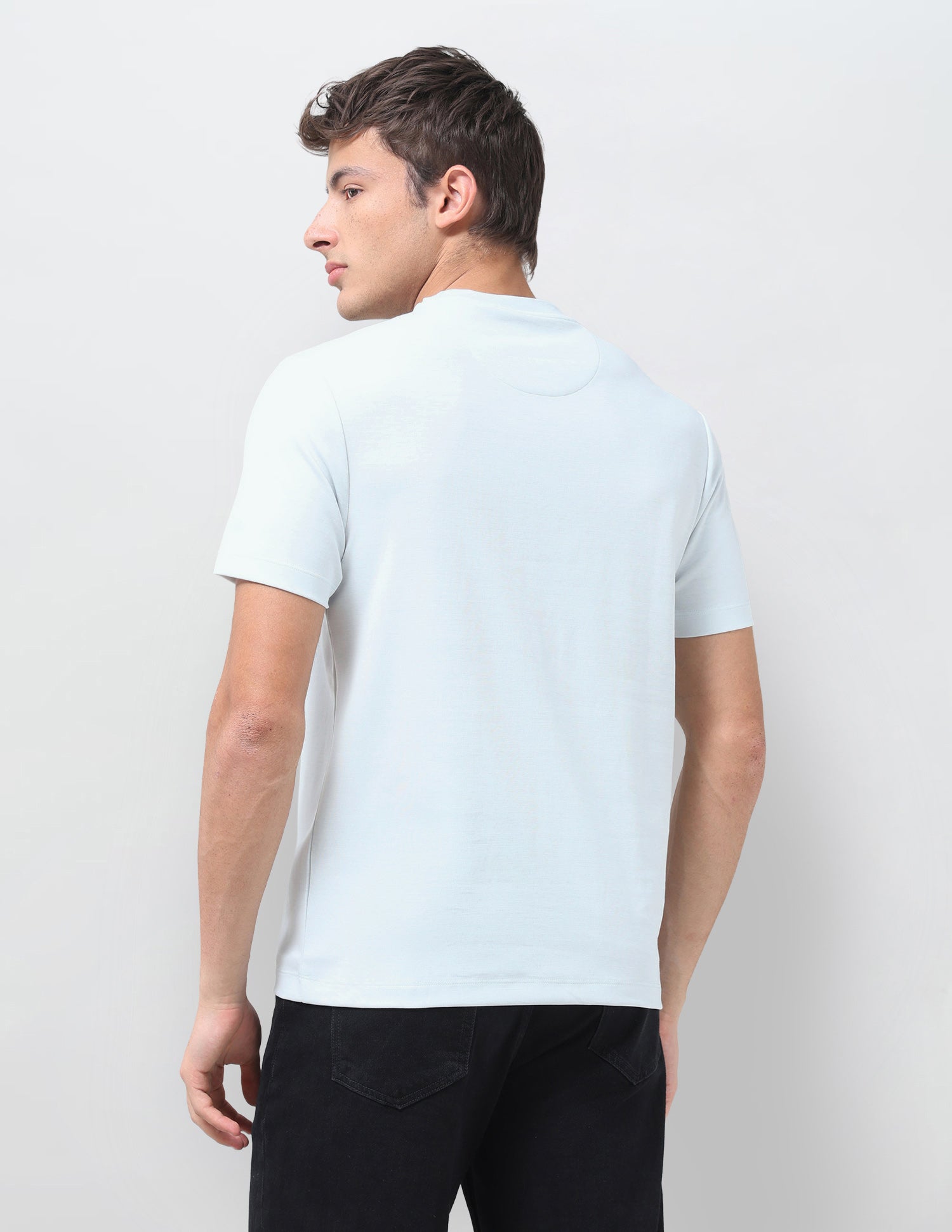 Graphic Brand Printed Slim Fit T-Shirt Light Blue - U.S. Polo Assn. India | Large