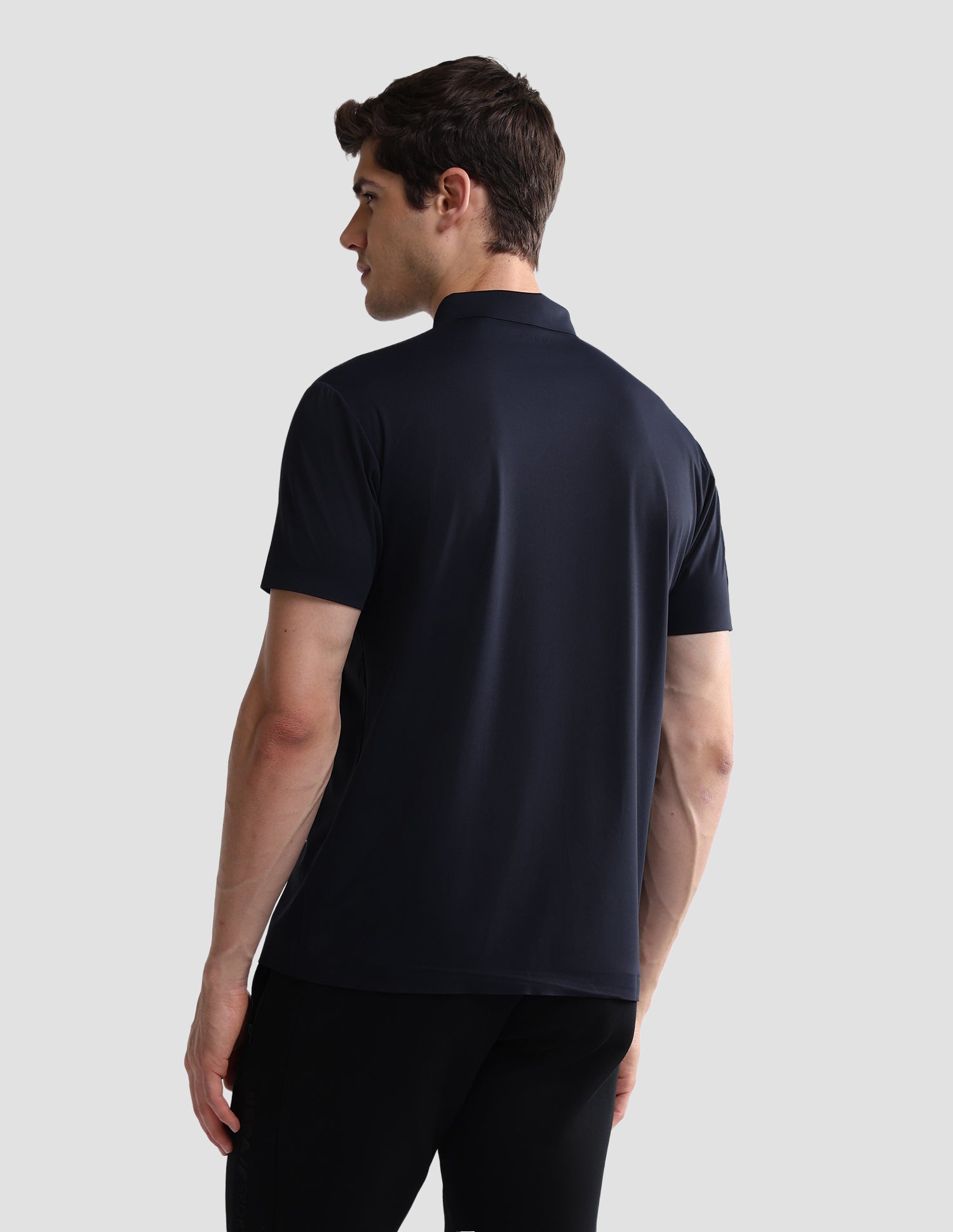 Solid Slim Fit Active Polo Shirt Navy - U.S. Polo Assn. India | Large