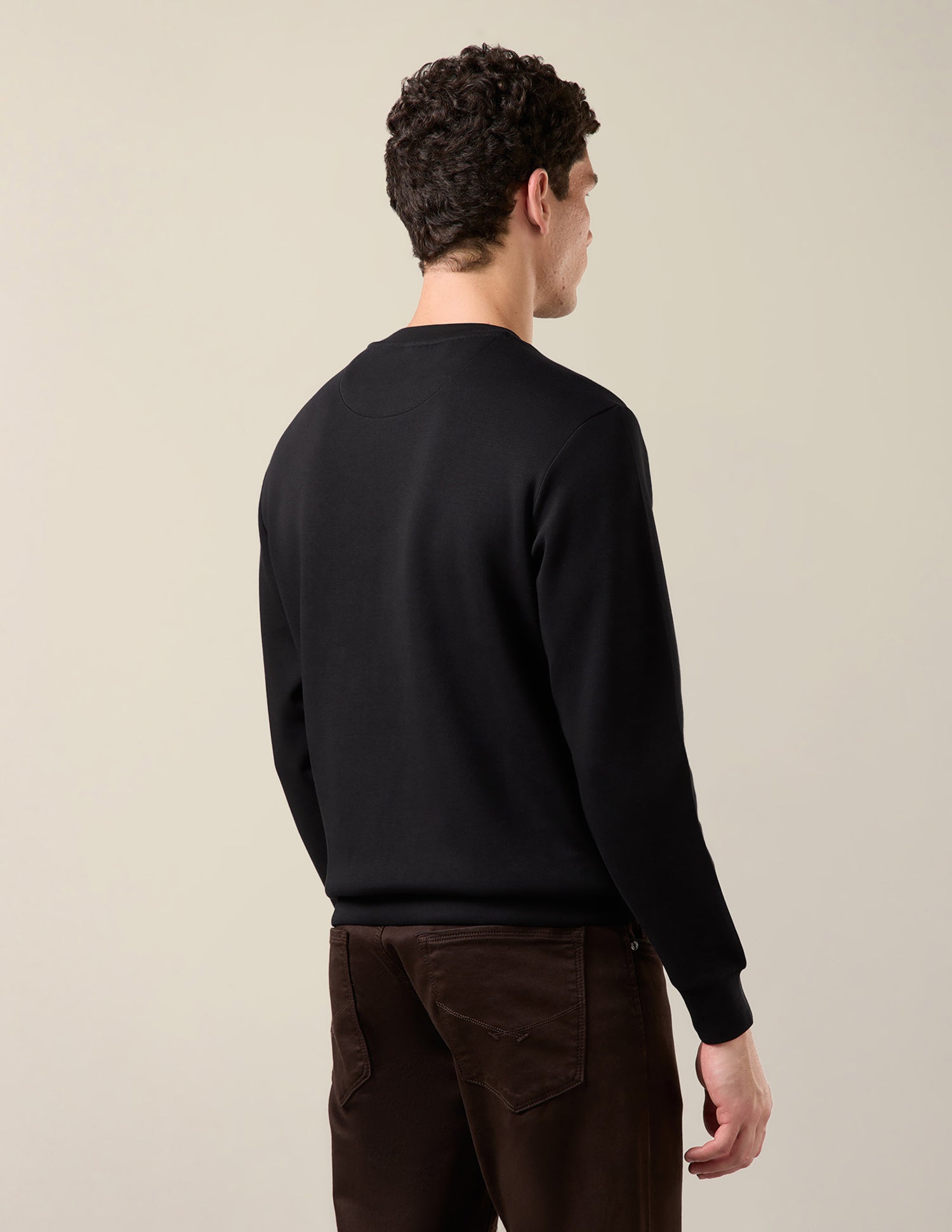 Brand Embroidered Slim Fit Sweatshirt Black - U.S. Polo Assn. India | Large