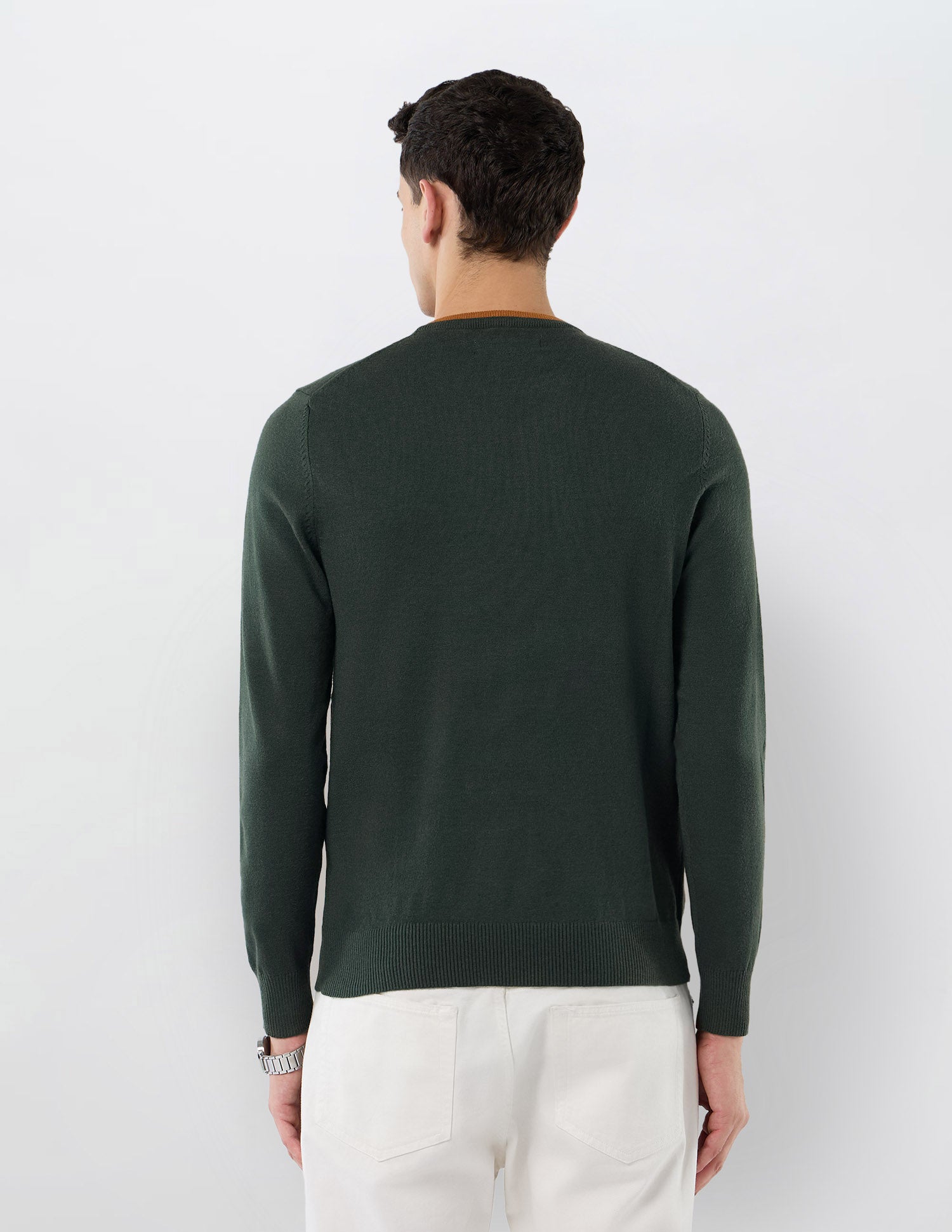 Solid Regular Fit Sweater Green - U.S. POLO ASSN. | Large